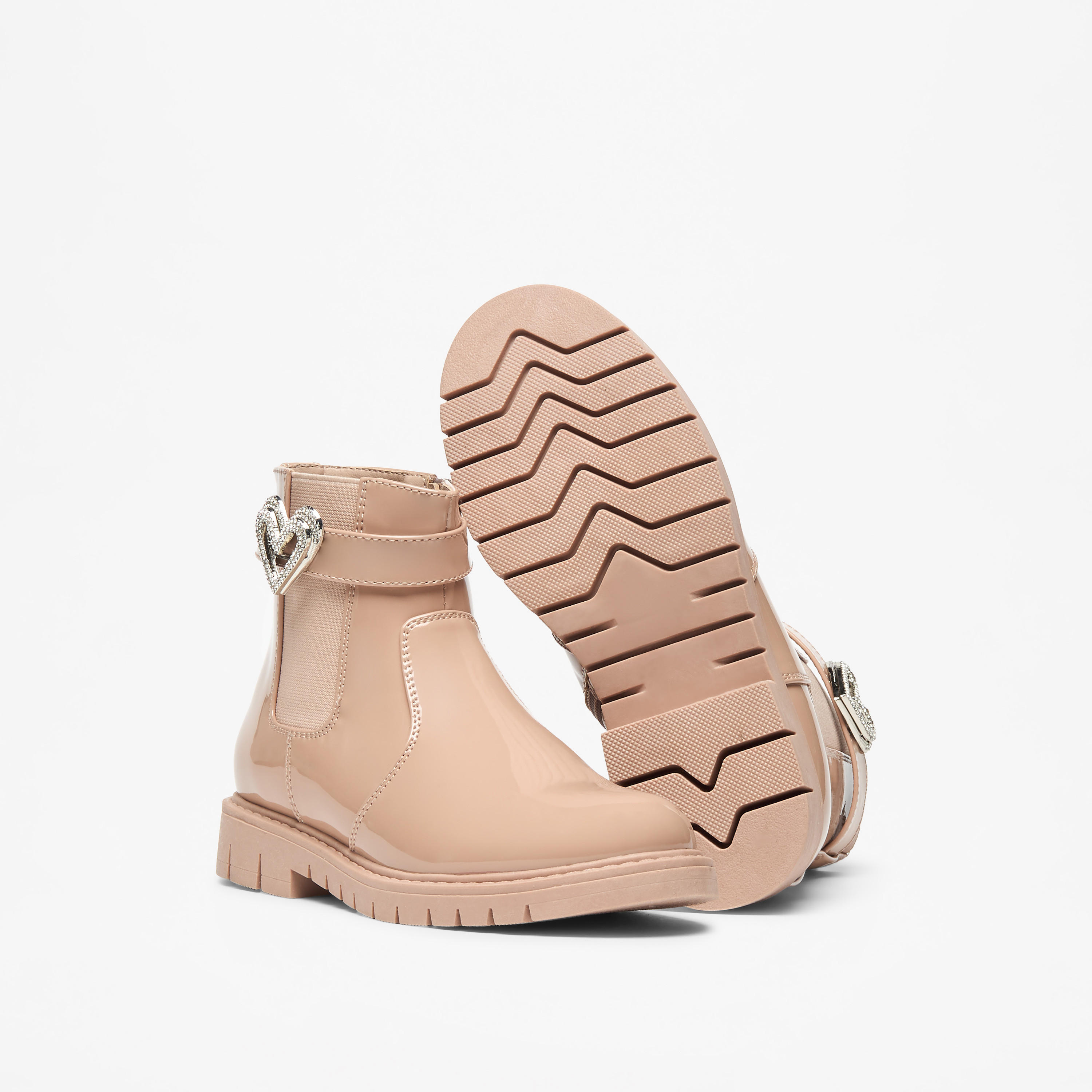 Flora Bella Heart Accent High Cut Boots with Zip Closure-girls-shoes-boots-image-4