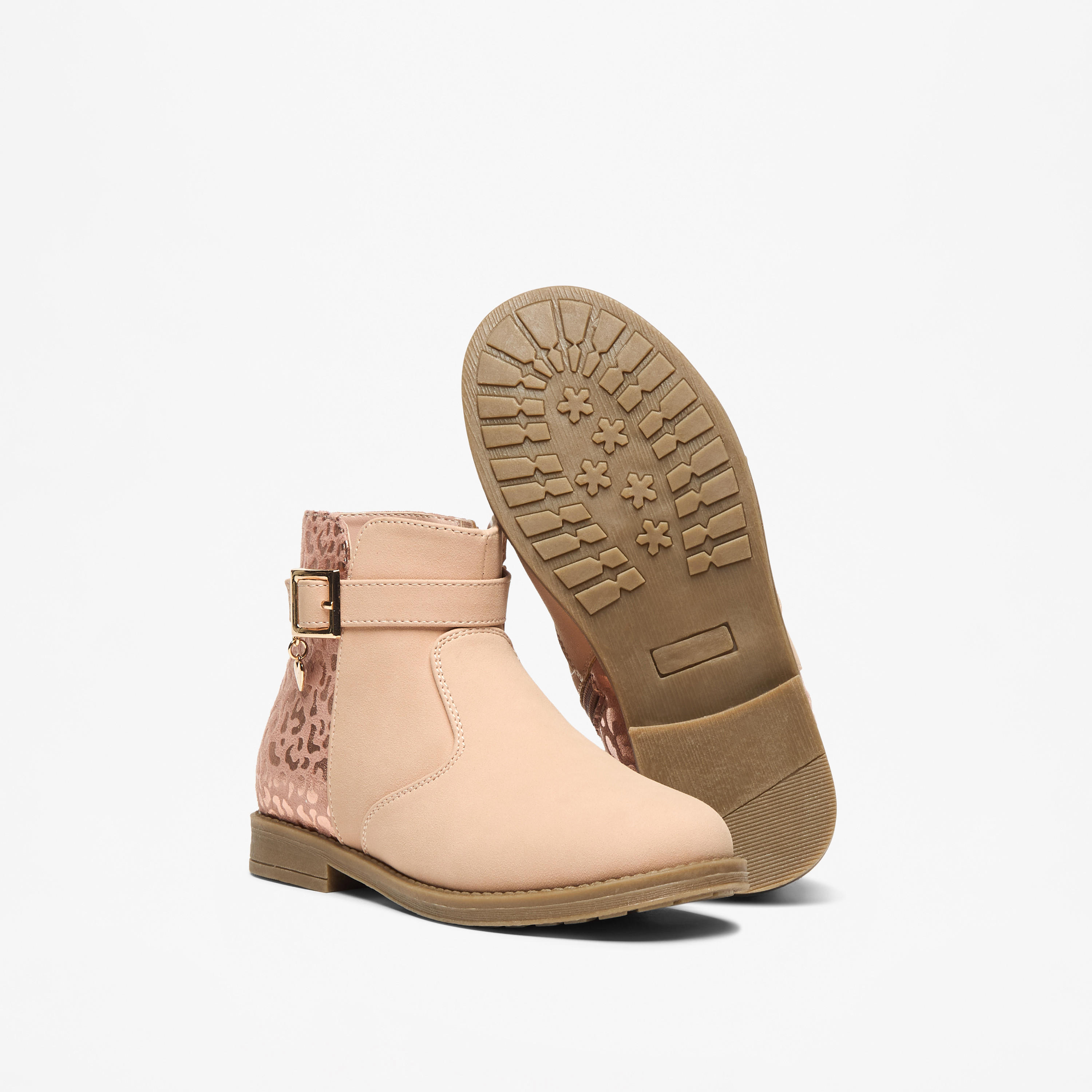 Flora Bella Panelled High Cut Boots with Zip Closure-girls-shoes-boots-image-4