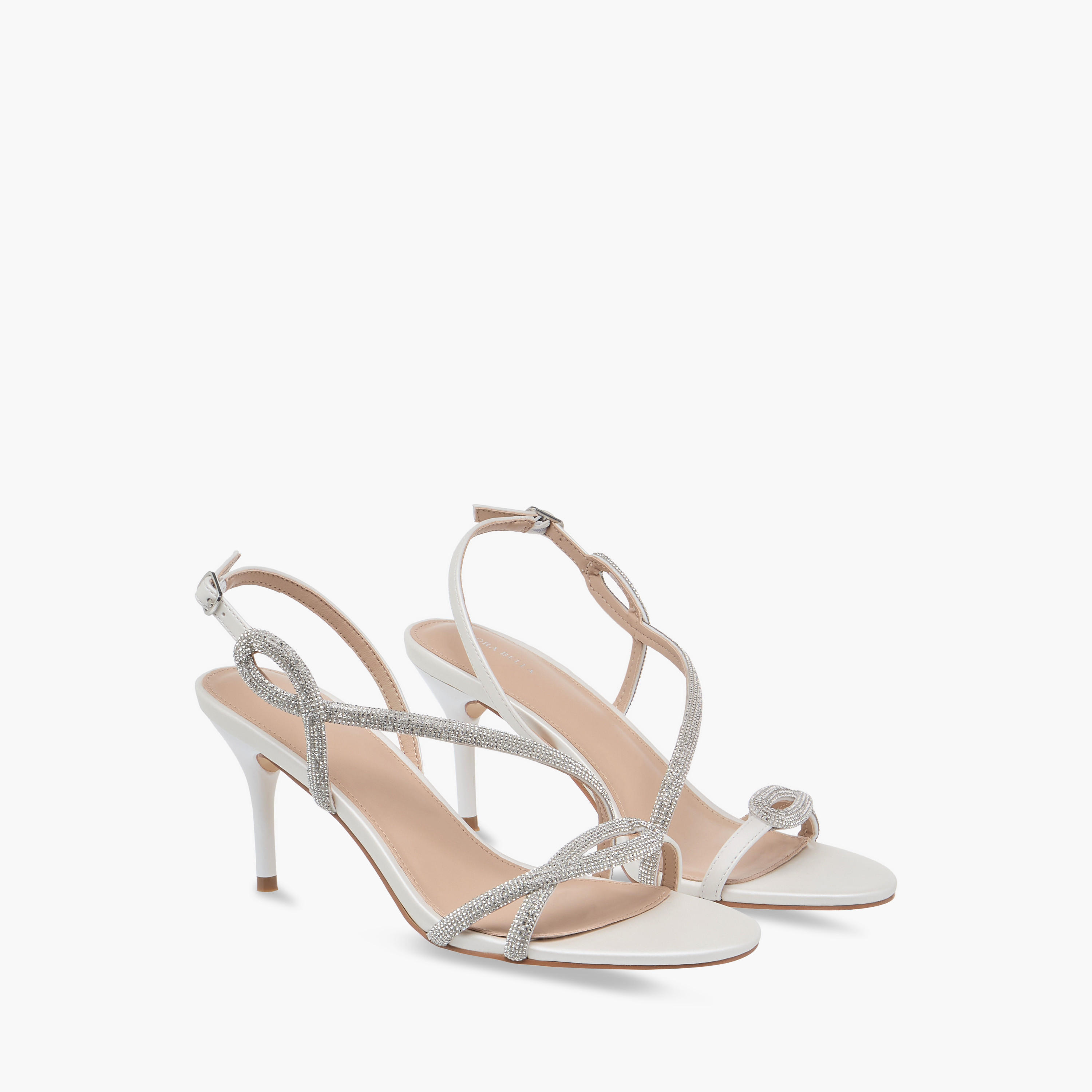Flora Bella Embellished Sandals with Stiletto Heels and Buckle Closure-women-shoes-sandals-heeled-image-1