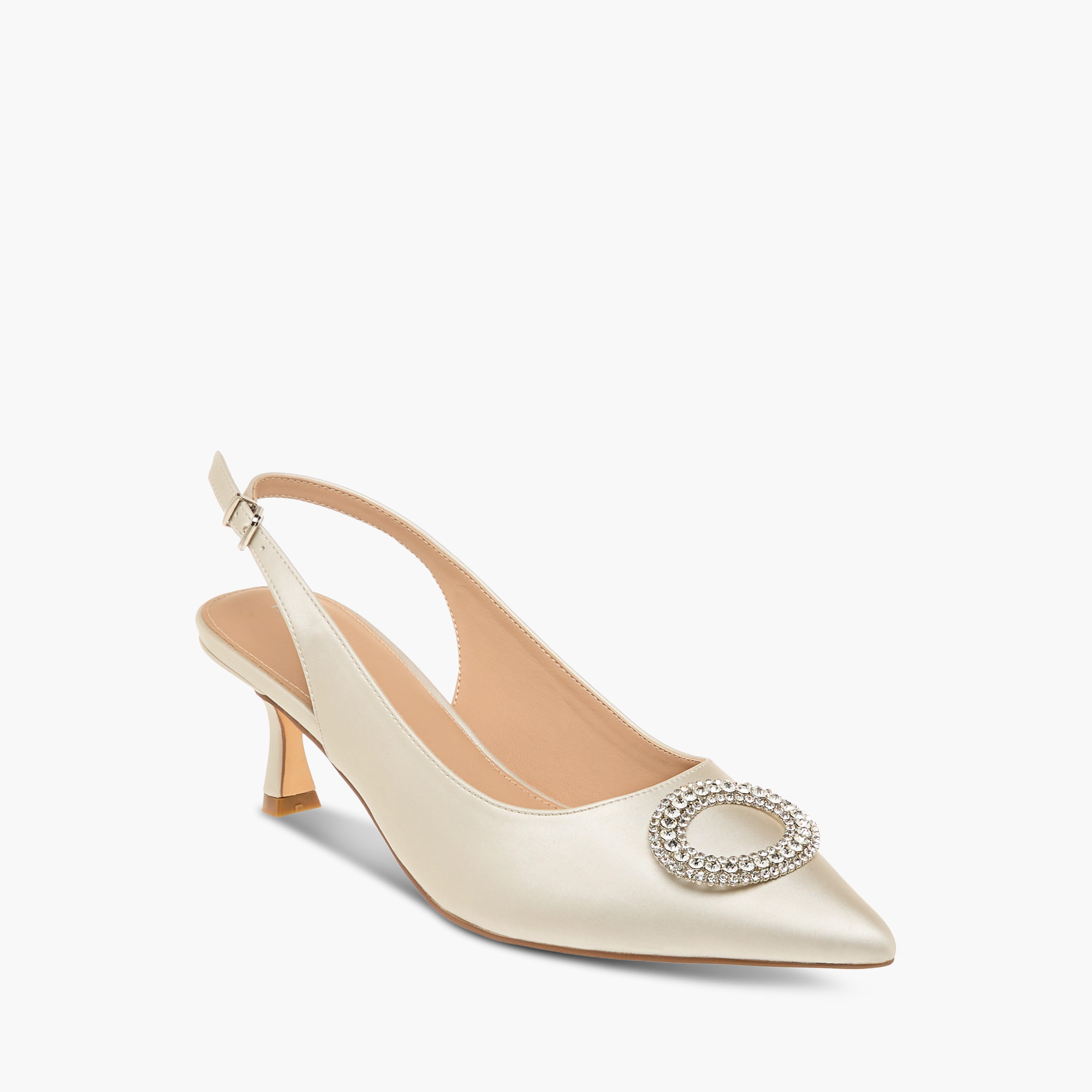 حذاء مزين بحزام خلفي وكعب صغير وإبزيم إغلاق من فلورا بيلا-women-shoes-heels-image-2