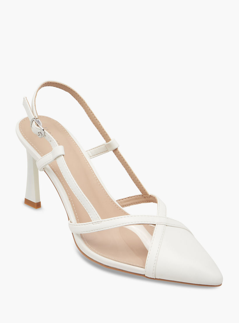 Flora Bella Pointed Toe Slingback Shoes with Flared Heels and Buckle Closure-women-shoes-heels-image-2
