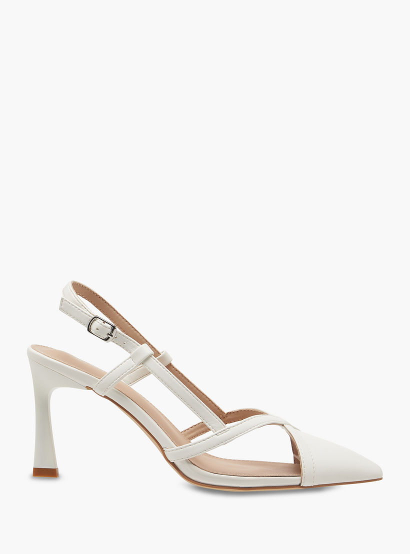 Flora Bella Pointed Toe Slingback Shoes with Flared Heels and Buckle Closure-women-shoes-heels-image-3