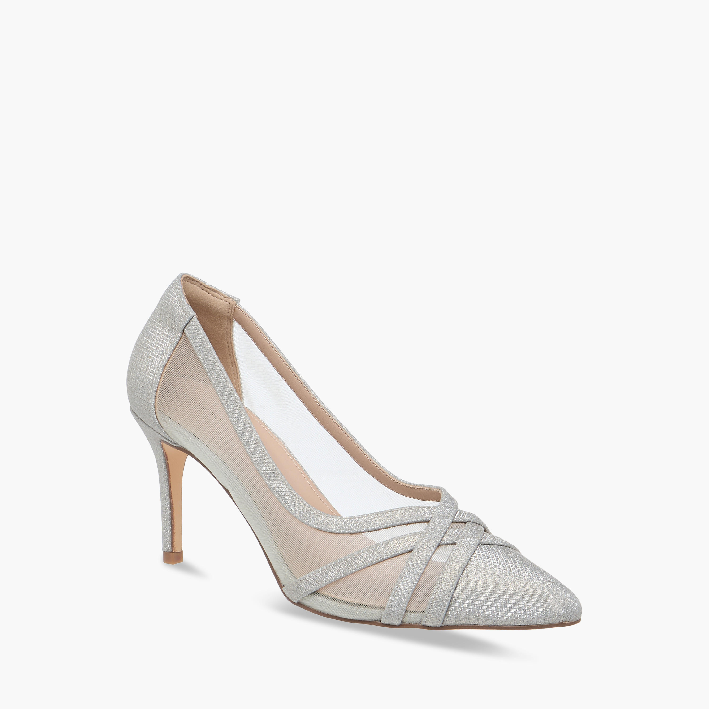 حذاء كلاسيكي سهل الارتداء بارز الملمس بكعب ستيليتو من فلورا بيلا-women-shoes-heels-image-7