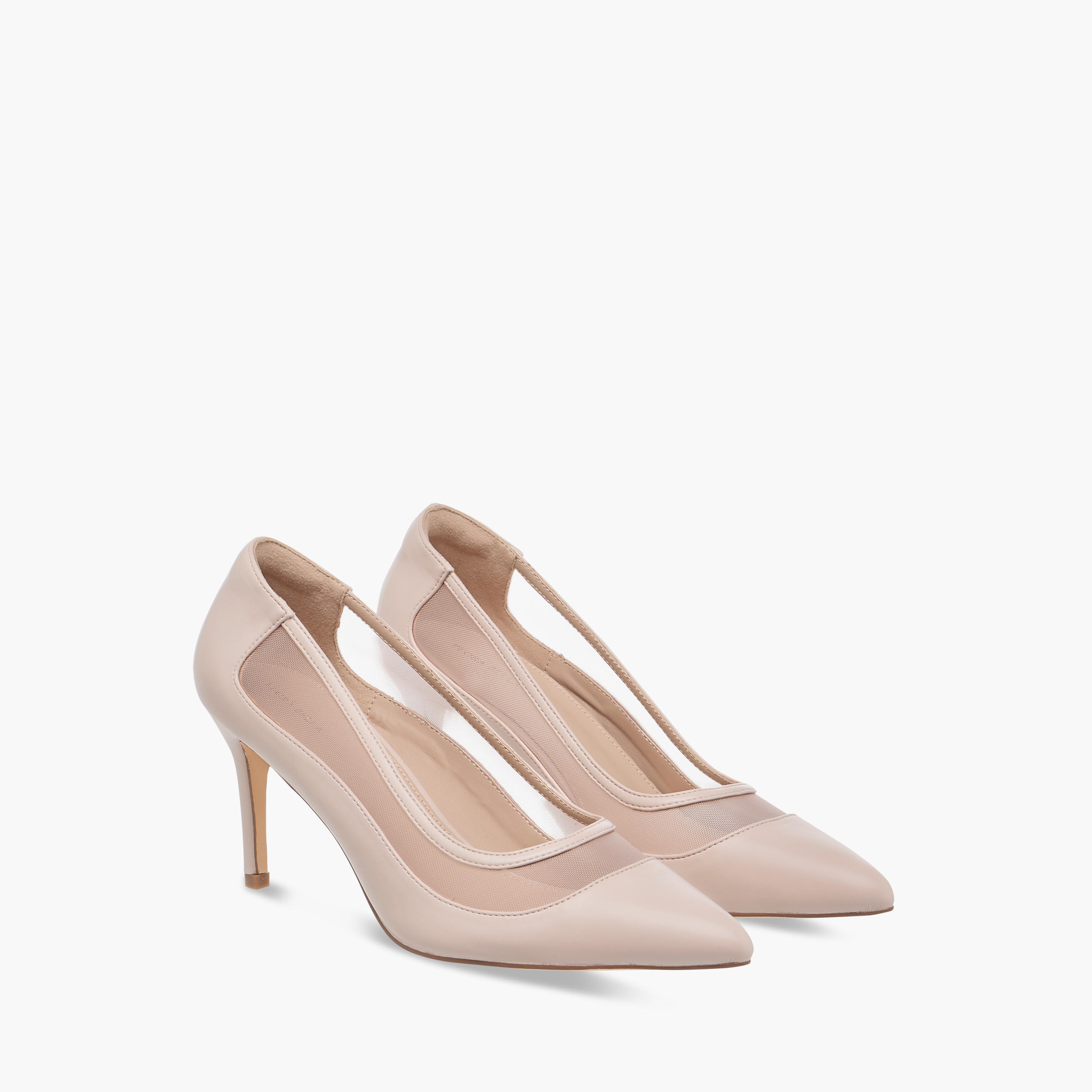 Flora Bella Textured Slip-On Pumps with Stiletto Heels-women-shoes-heels-image-1