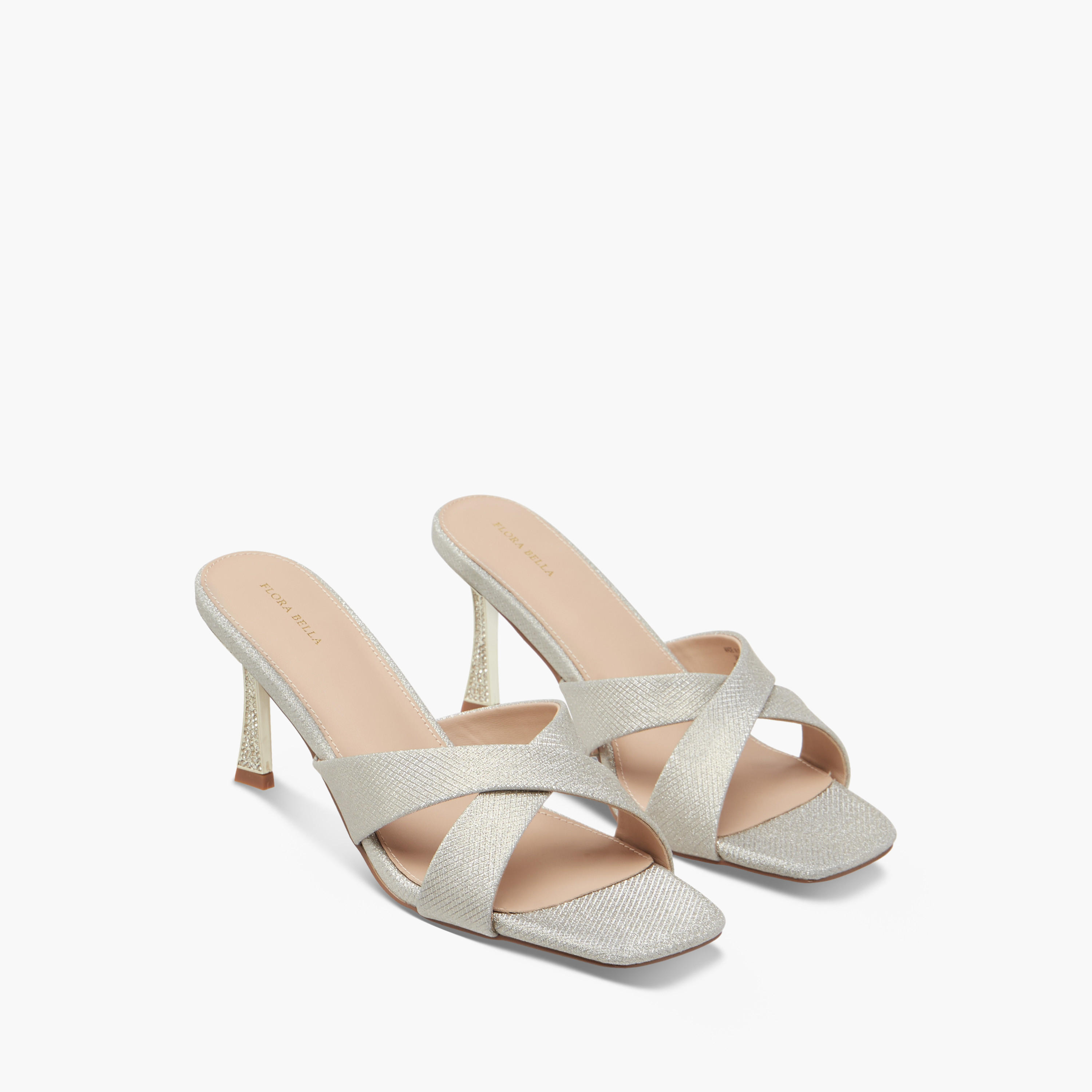 Flora Bella Textured Cross Strap Sandals with Stiletto Heels-women-shoes-sandals-heeled-image-1