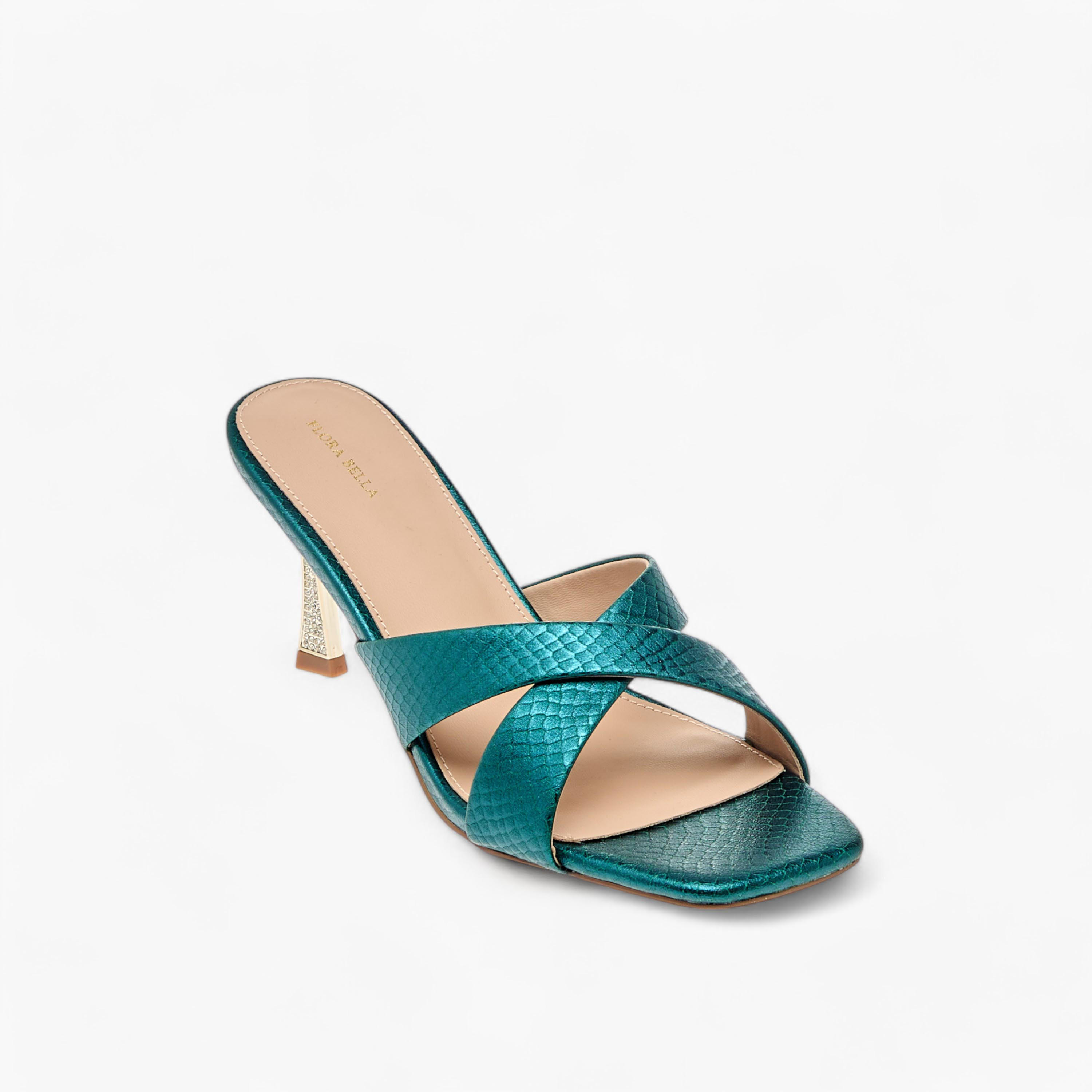 Flora Bella Textured Cross Strap Sandals with Stiletto Heels-women-shoes-sandals-heeled-image-2