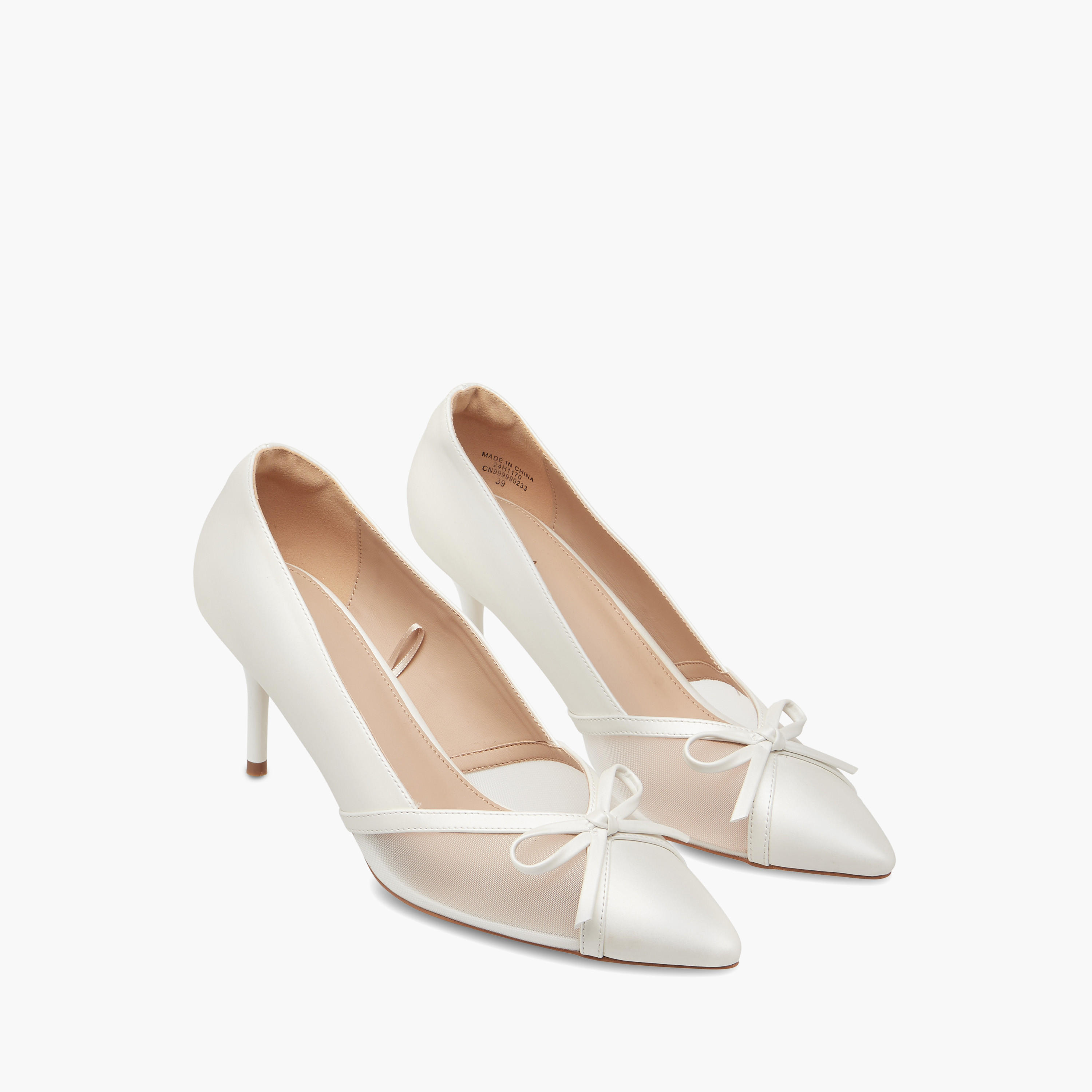Flora Bella Textured Slip-On Pumps with Stiletto Heels-women-shoes-heels-image-1