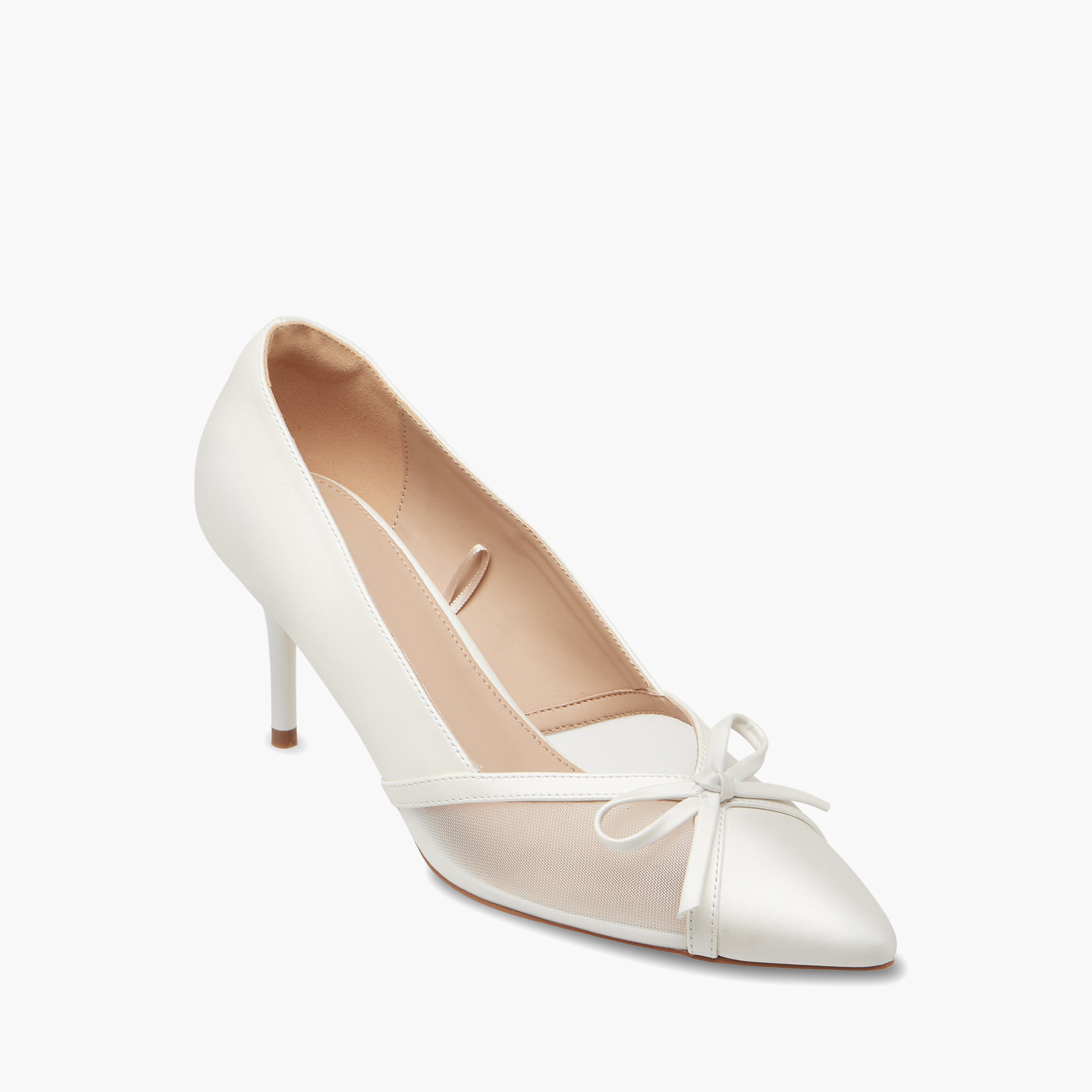 Flora Bella Textured Slip-On Pumps with Stiletto Heels-women-shoes-heels-image-2