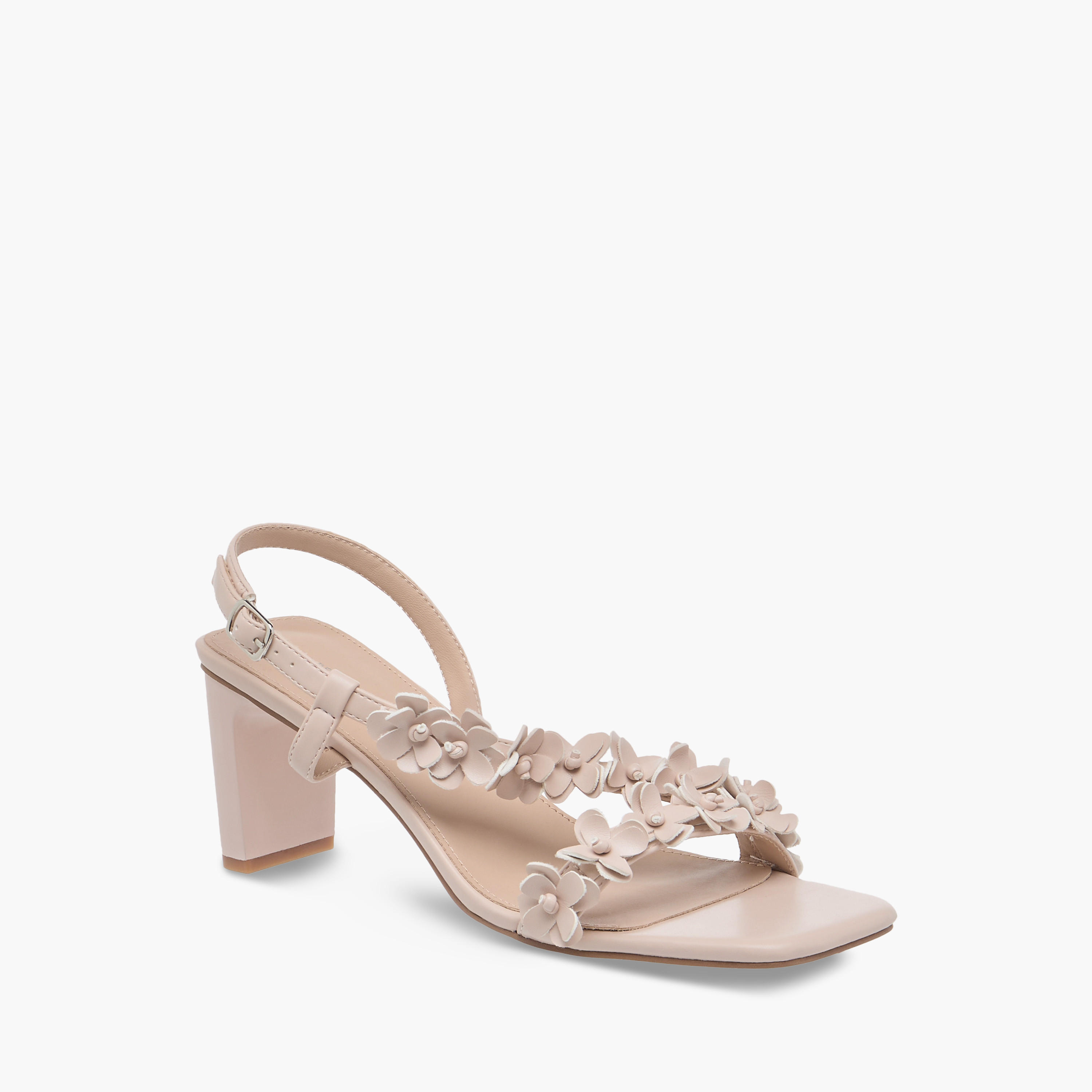 Flora Bella Floral  Slingback Sandals with Block Heels and Buckle Closure-women-shoes-sandals-heeled-image-2