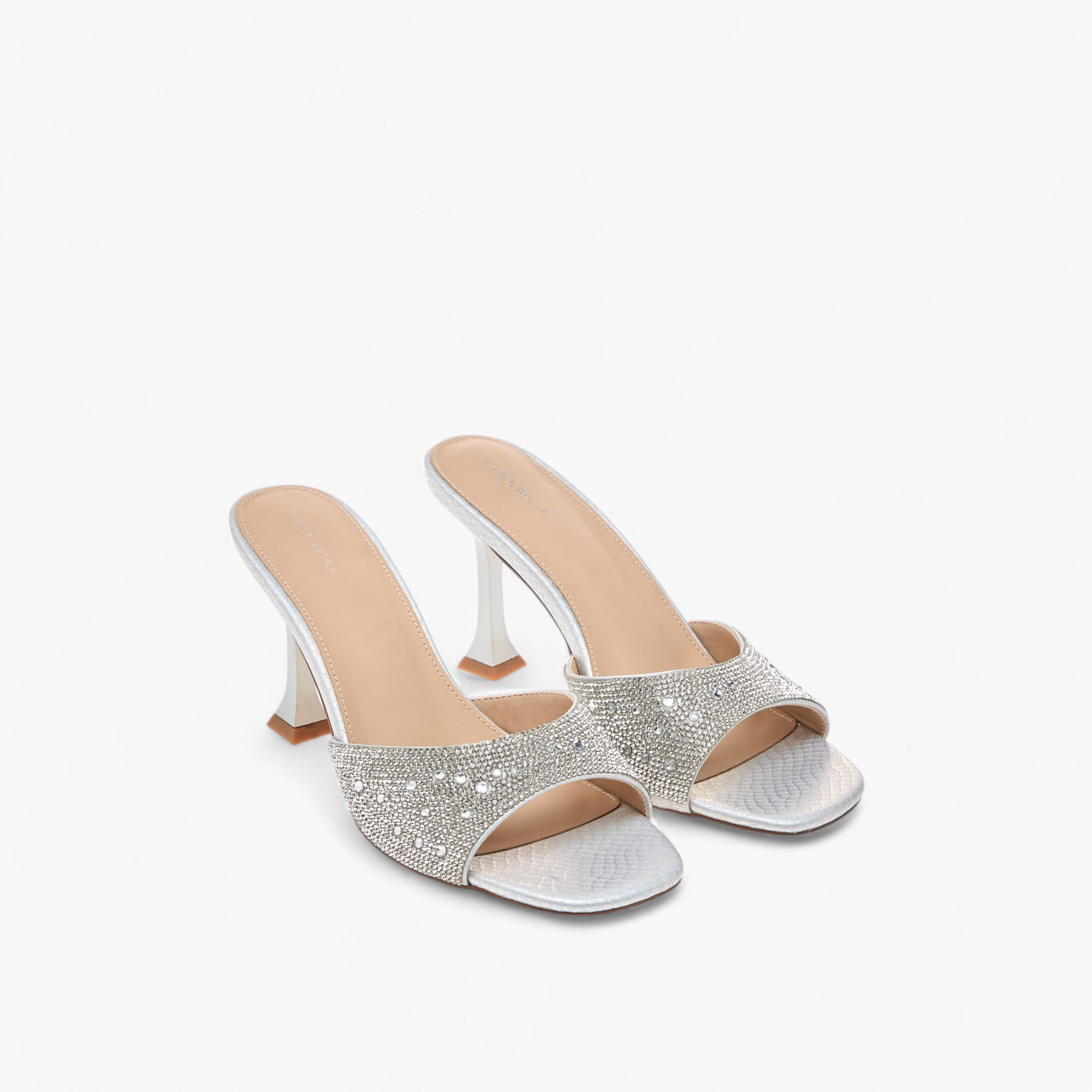 Flora Bella Embellished Slip-On Sandals with Flared Heels-women-shoes-sandals-heeled-image-1