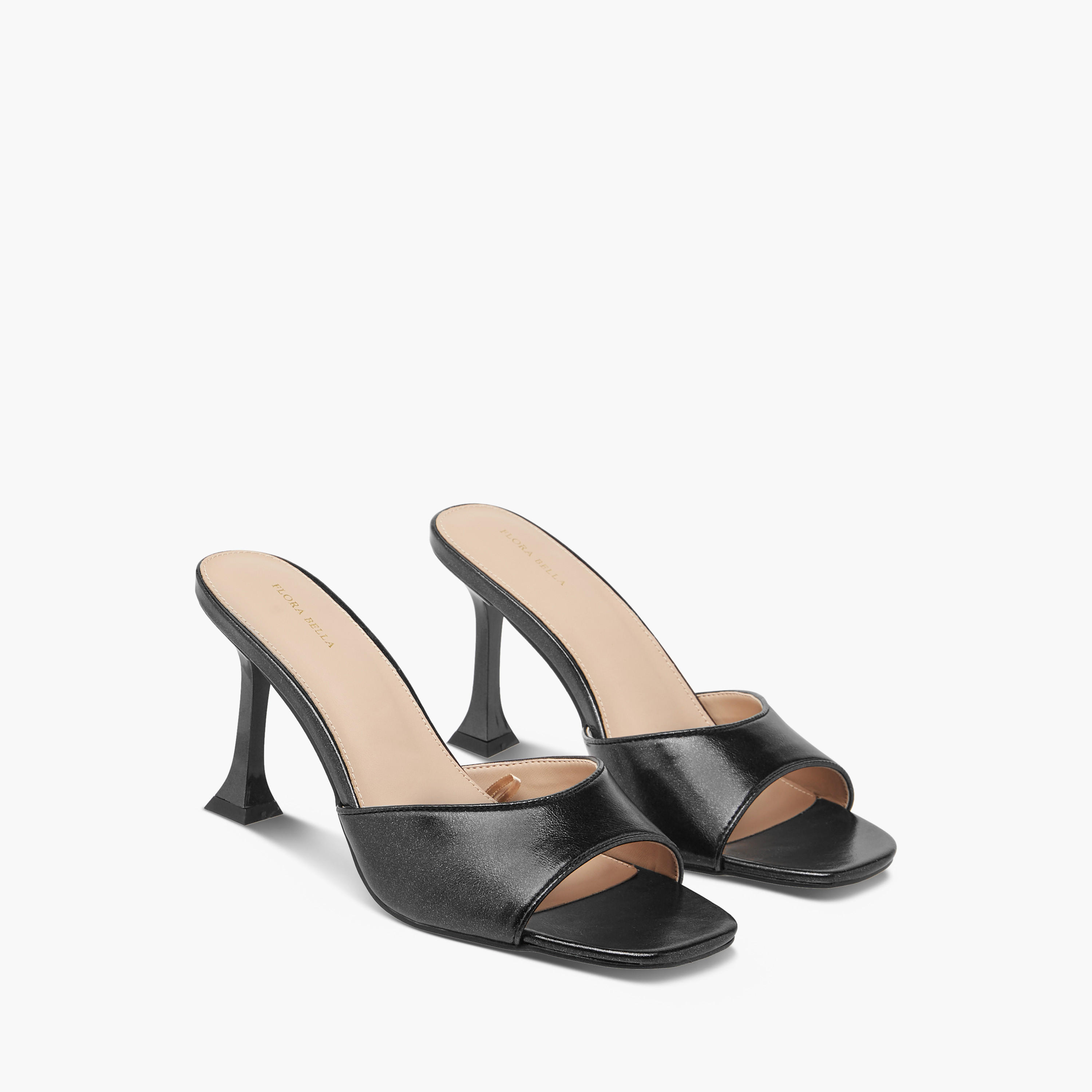 Flora Bella Solid Slip-On Sandals with Flared Heels-women-shoes-sandals-heeled-image-1