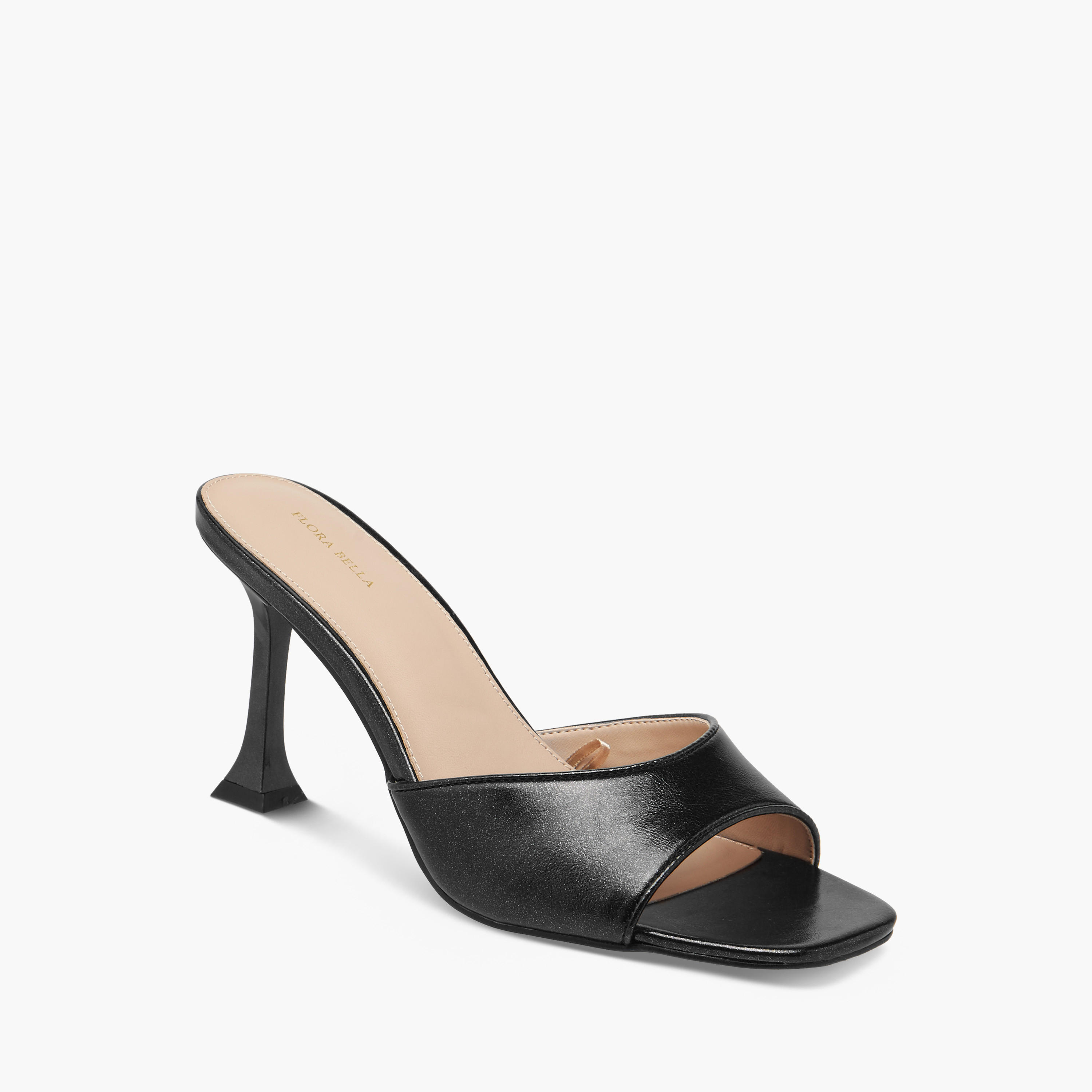 Flora Bella Solid Slip-On Sandals with Flared Heels-women-shoes-sandals-heeled-image-2