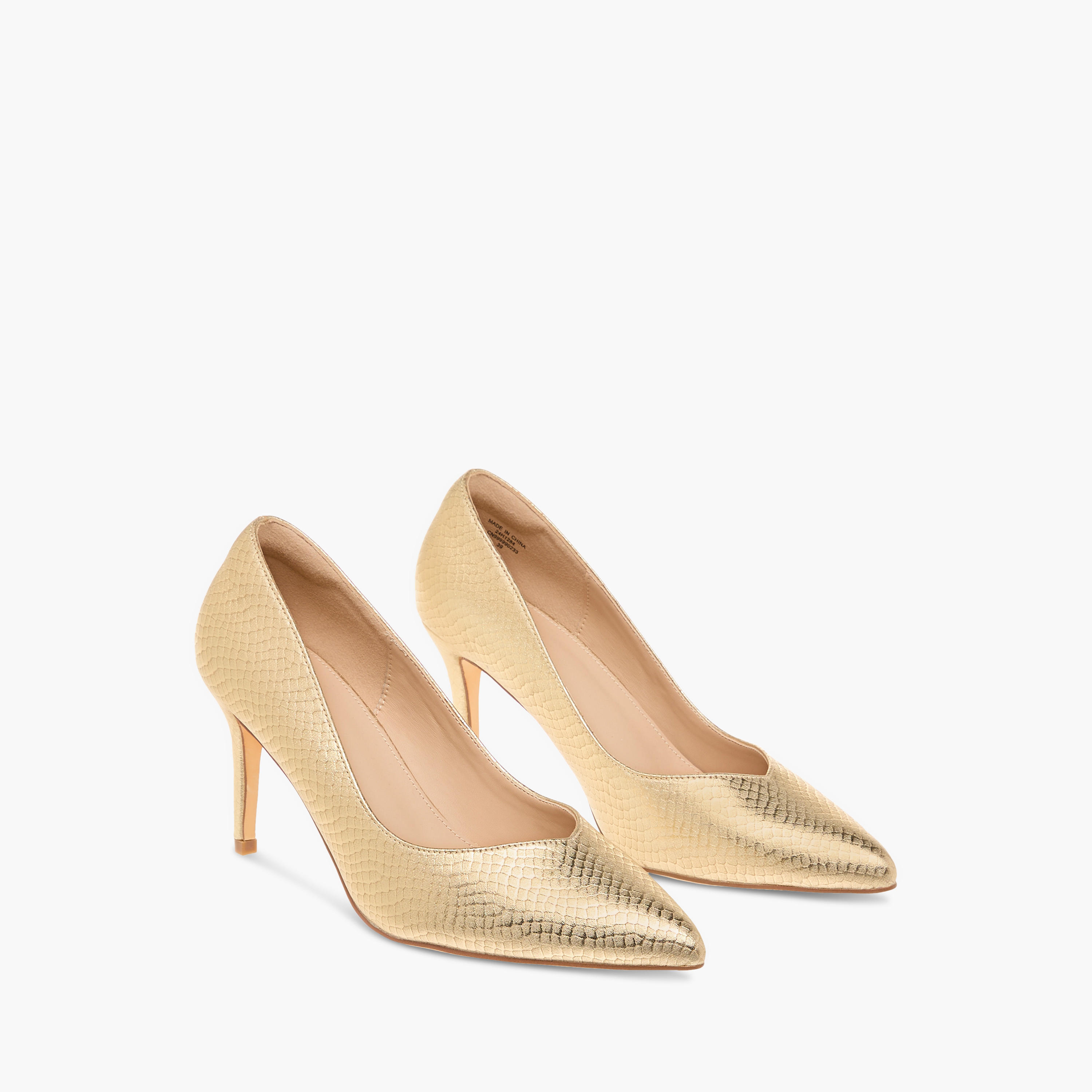 Flora Bella Textured Slip-On Pumps with Stiletto Heels-women-shoes-heels-image-1