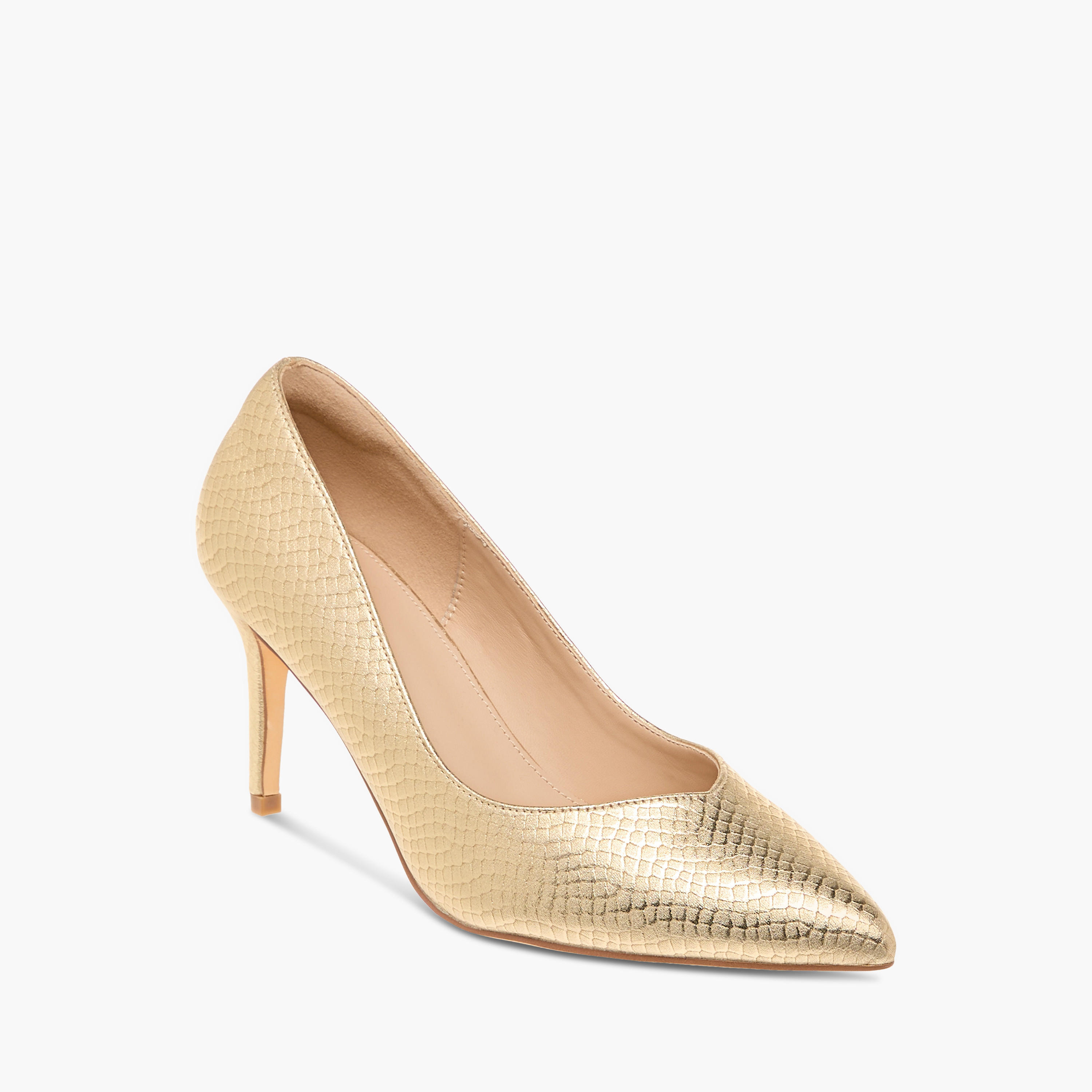 Flora Bella Textured Slip-On Pumps with Stiletto Heels-women-shoes-heels-image-2