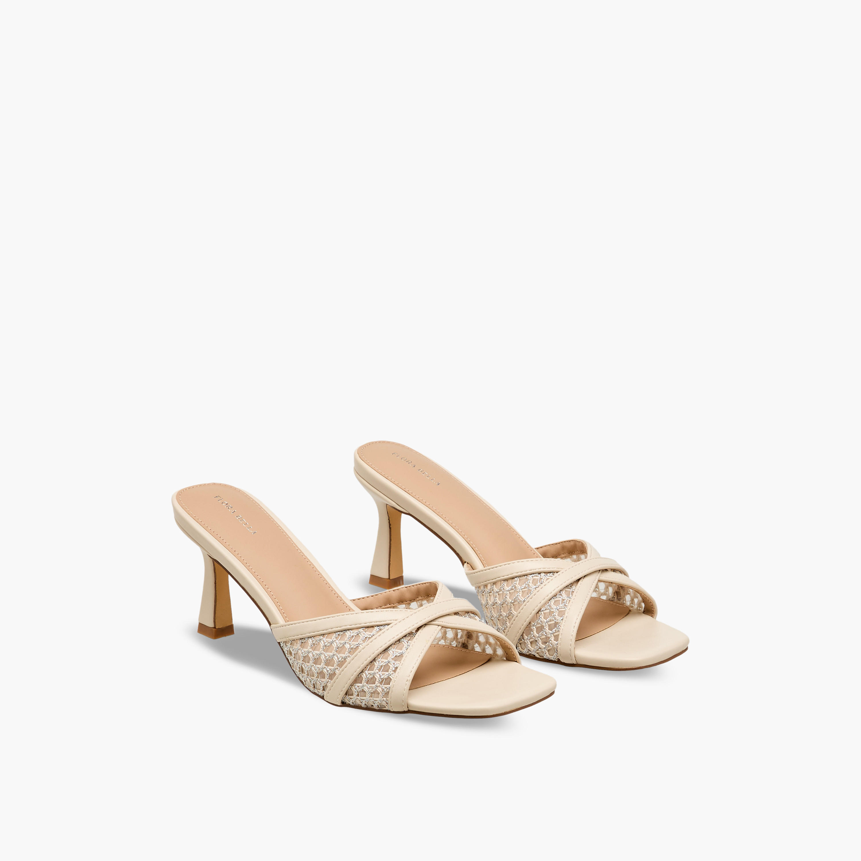 Flora Bella Solid Cross Strap Slip-On Sandals with Flared Heels-women-shoes-sandals-heeled-image-1