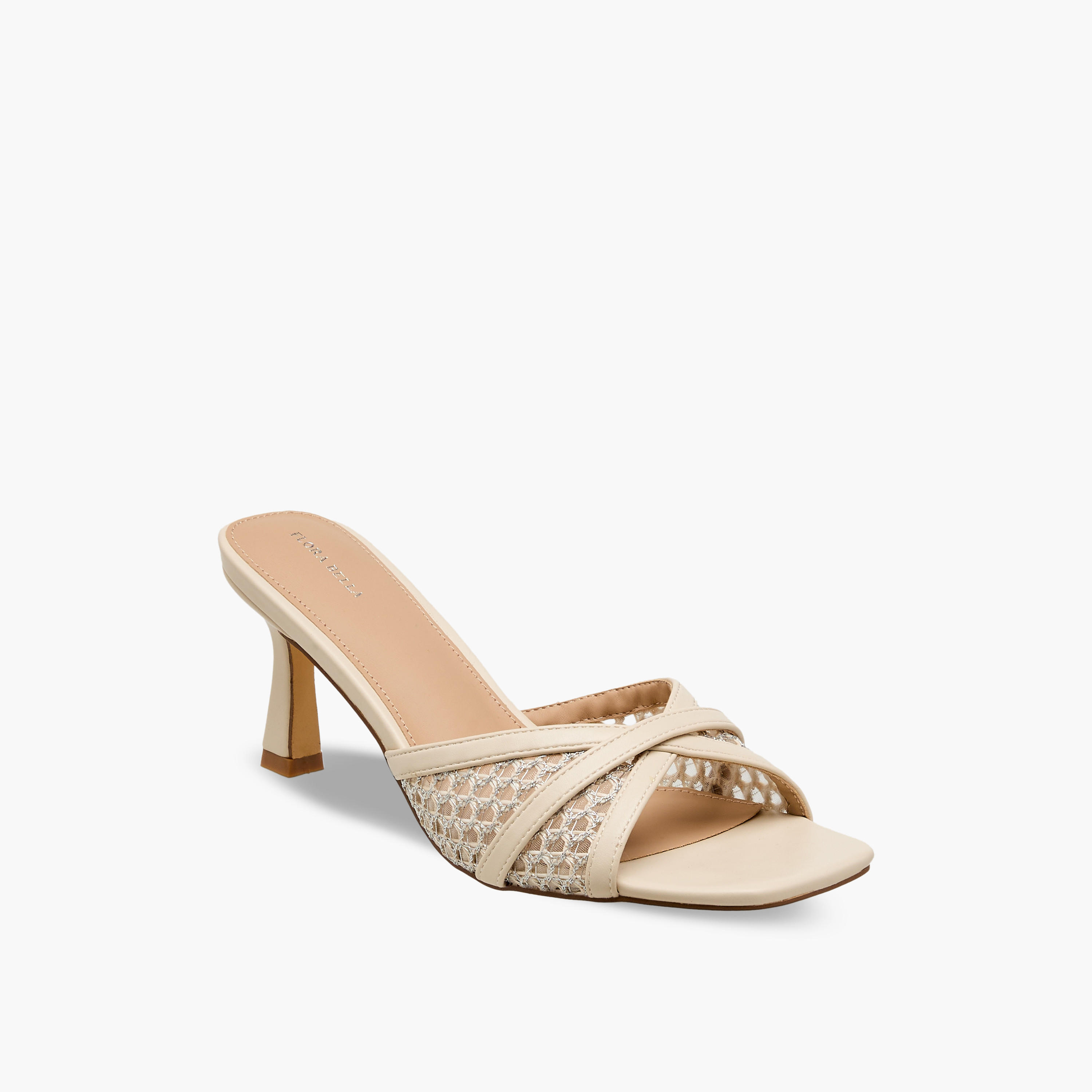 Flora Bella Solid Cross Strap Slip-On Sandals with Flared Heels-women-shoes-sandals-heeled-image-2