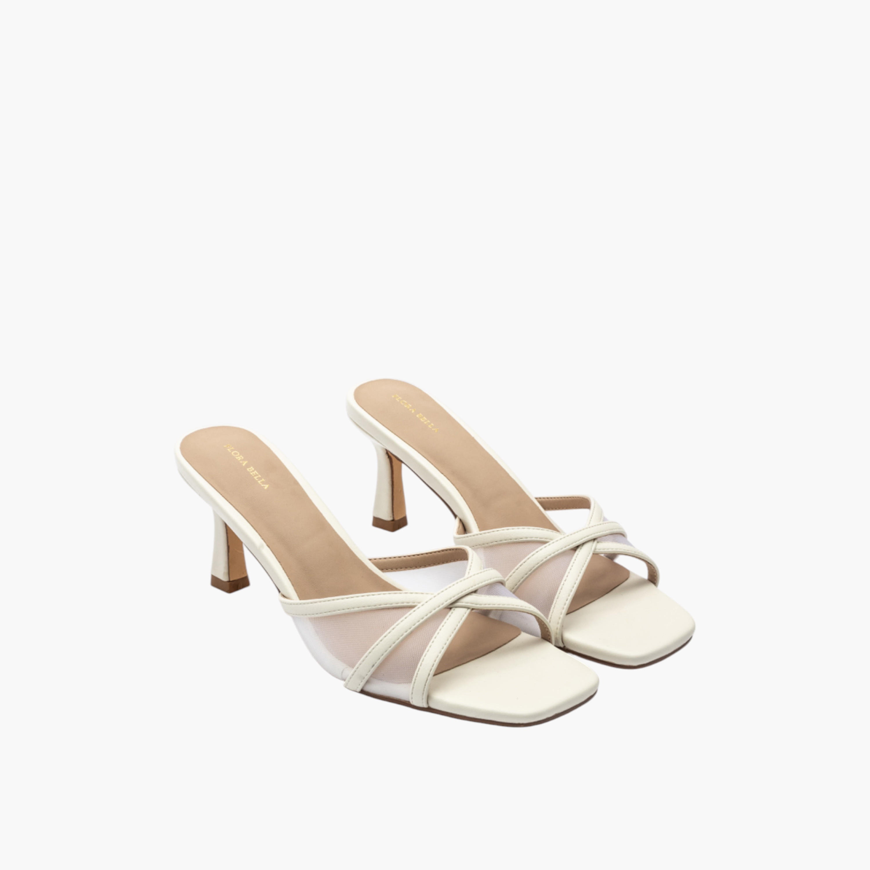 Flora Bella Solid Cross Strap Slip-On Sandals with Flared Heels-women-shoes-sandals-heeled-image-1