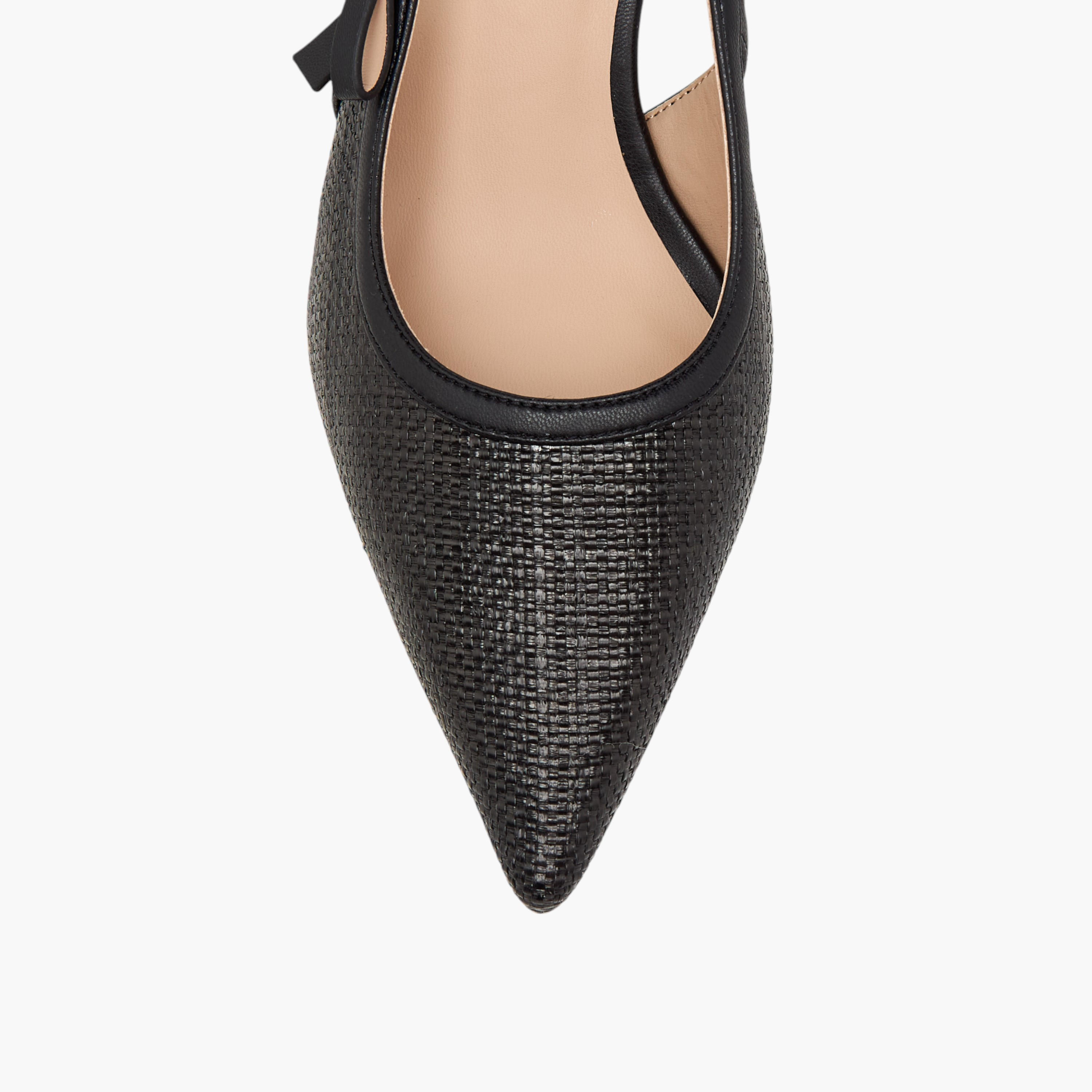 Flora Bella Textured Pointed-Toe Slingback Shoes with Flared Heels-women-shoes-heels-image-4