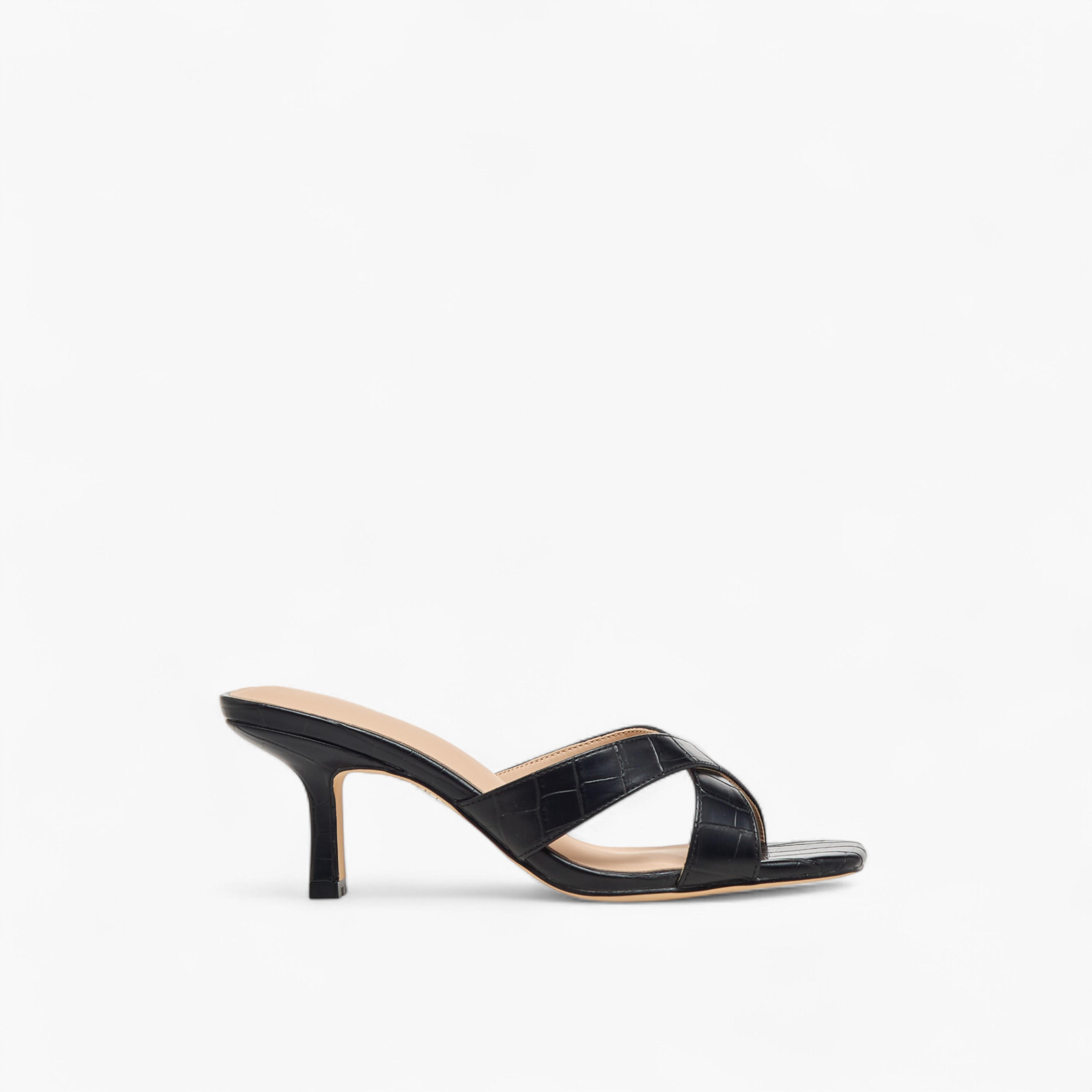 Flora Bella Textured Cross Strap Slip-on Sandals with Kitten Heels-women-shoes-sandals-heeled-image-3
