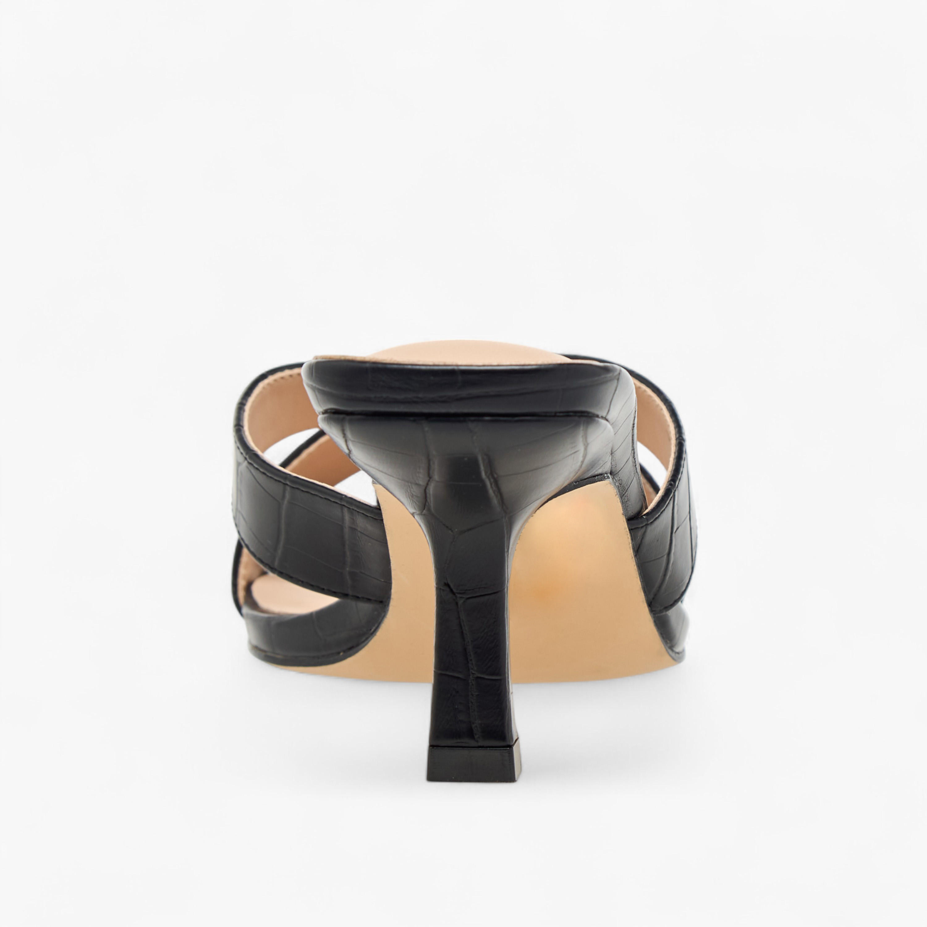 Flora Bella Textured Cross Strap Slip-on Sandals with Kitten Heels-women-shoes-sandals-heeled-image-5