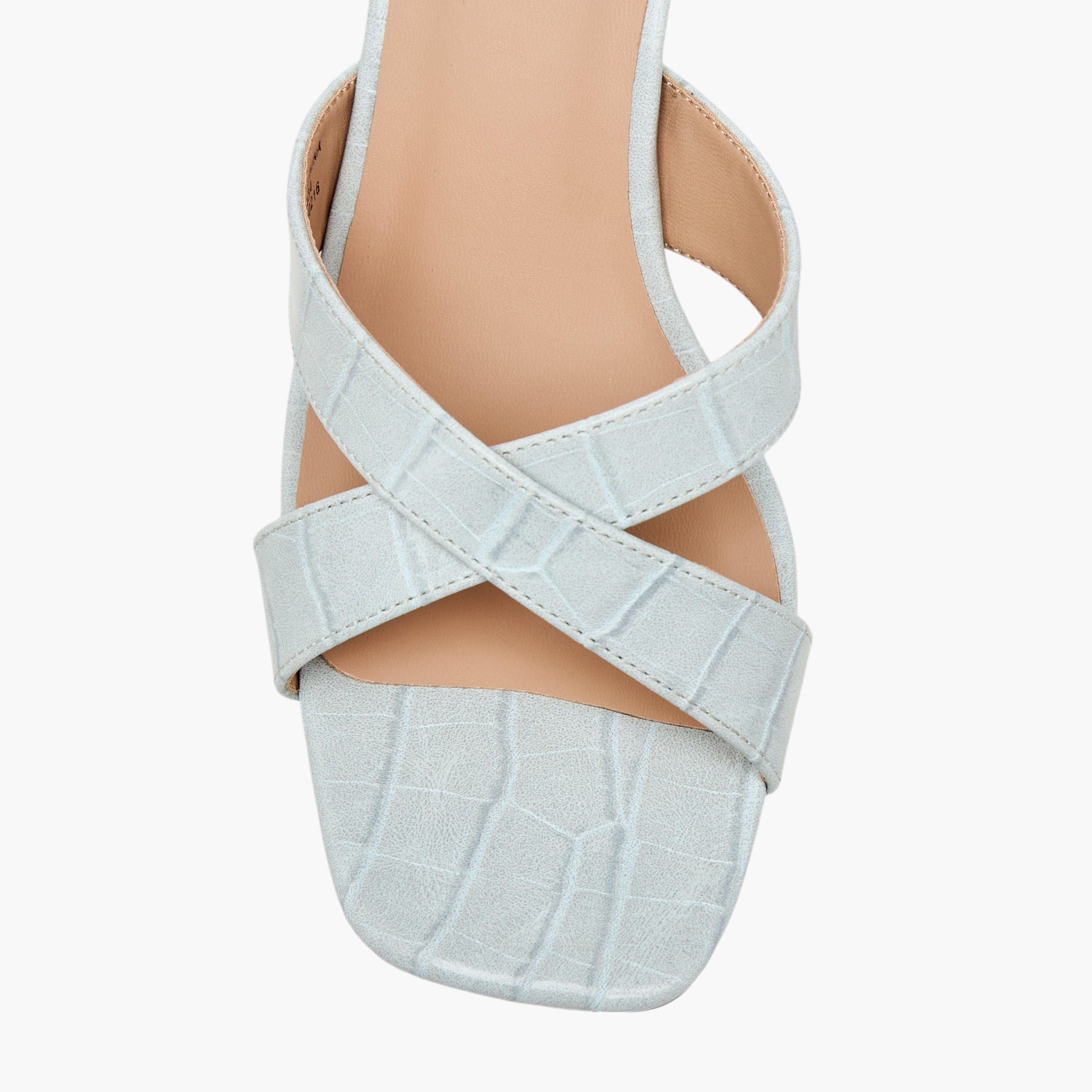 Flora Bella Textured Cross Strap Slip-on Sandals with Kitten Heels-women-shoes-sandals-heeled-image-4