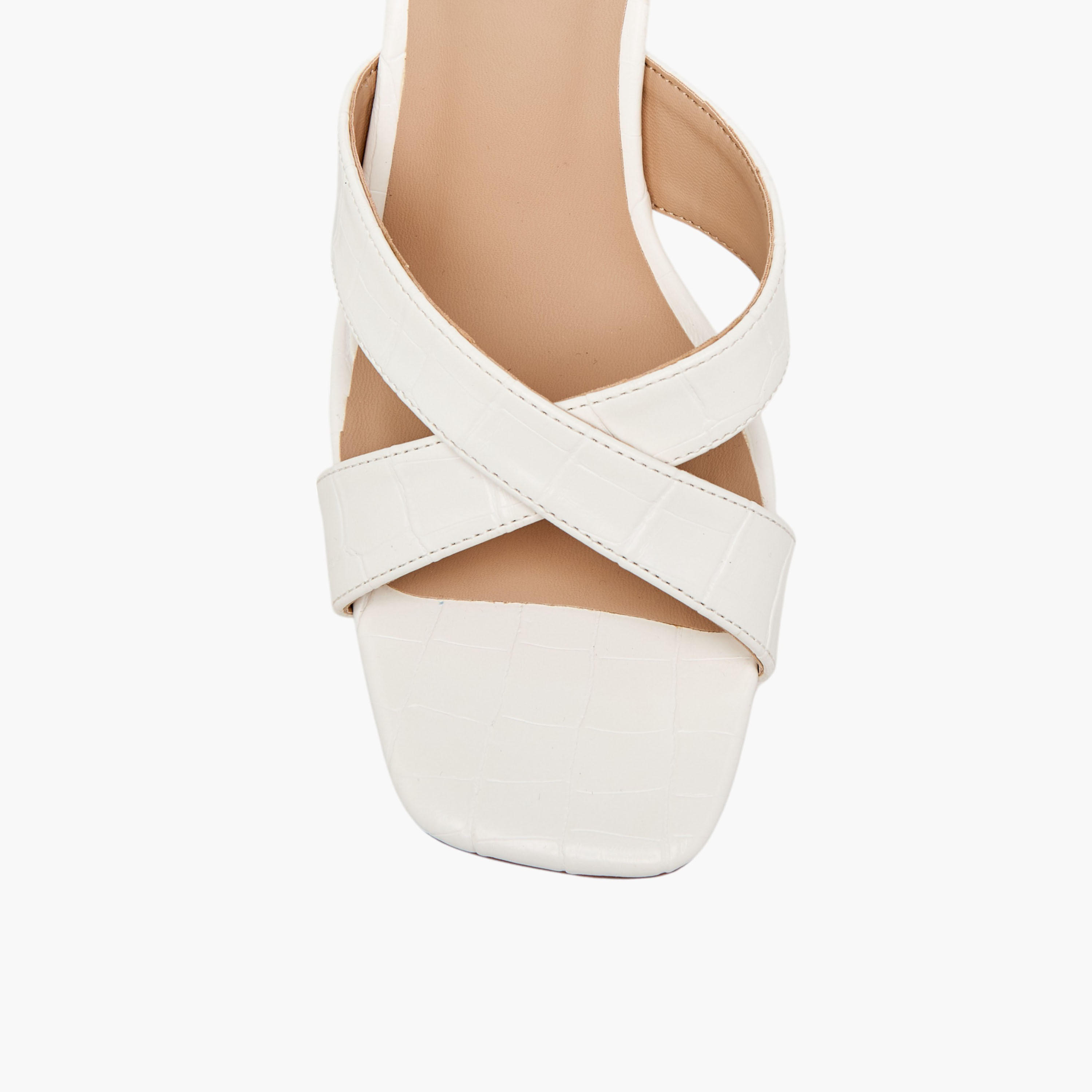 Flora Bella Textured Cross Strap Slip-on Sandals with Kitten Heels-women-shoes-sandals-heeled-image-4