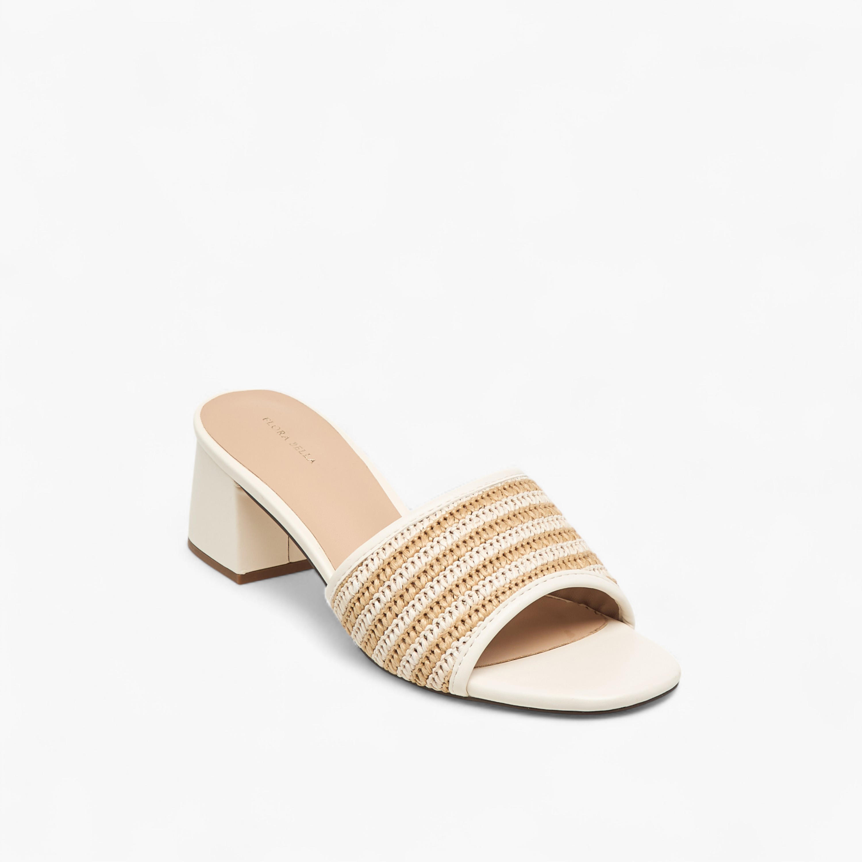 Flora Bella Textured Slip-On Sandals with Block Heel-women-shoes-sandals-heeled-image-2