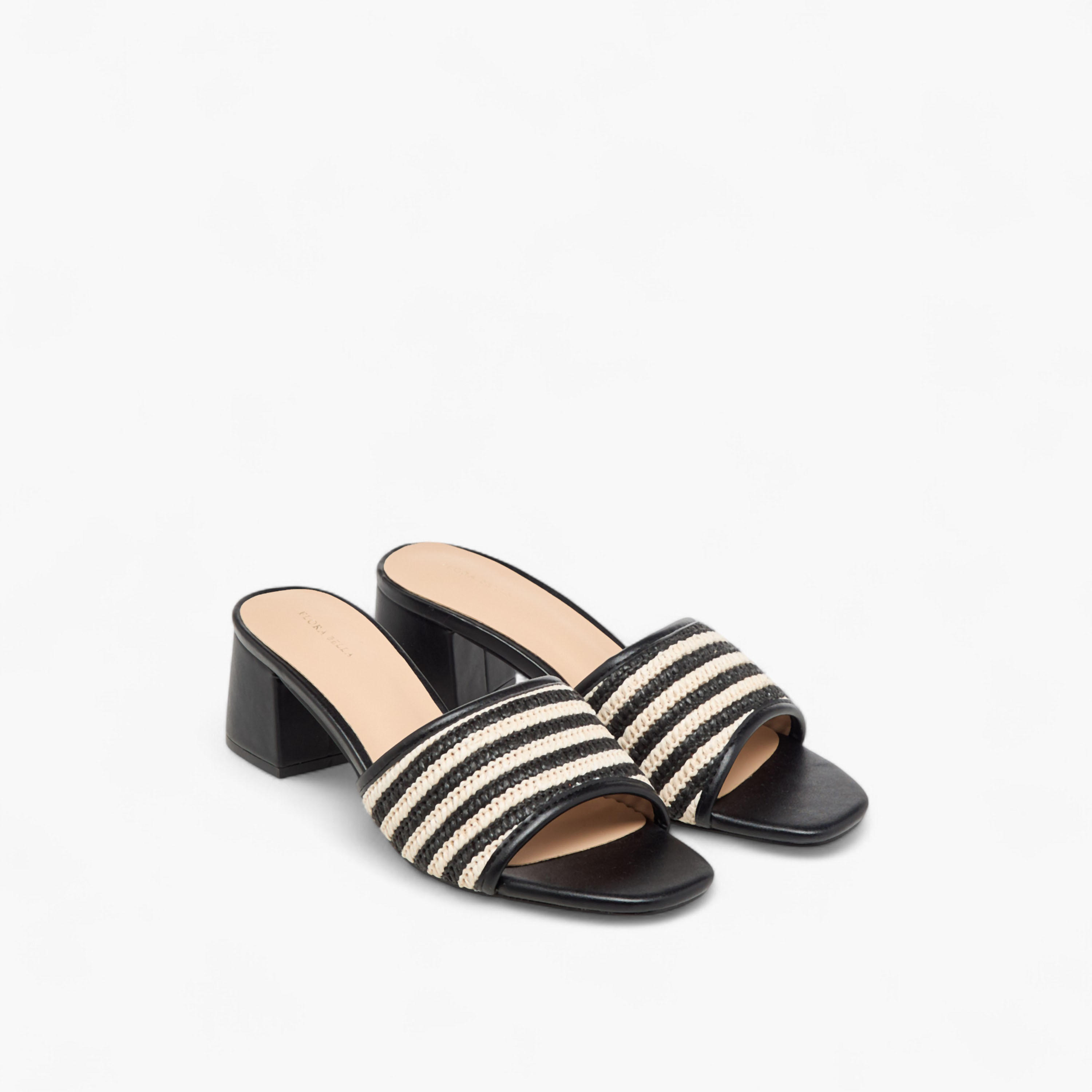 صندل سهل الارتداء بارز الملمس بكعب عريض من فلورا بيلا-women-shoes-sandals-heeled-image-1