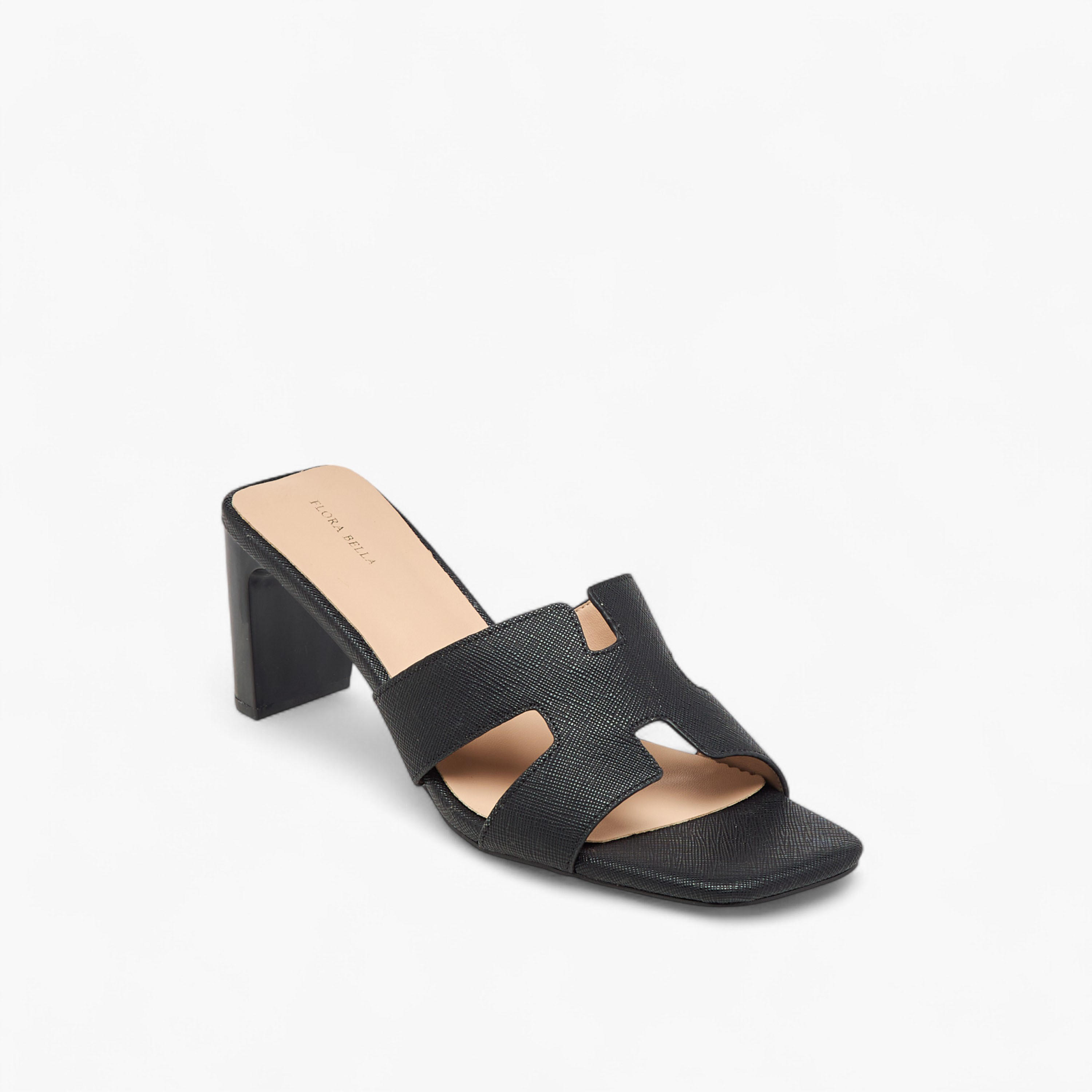 Flora Bella Textured Slip-On Sandals with Block Heel-women-shoes-sandals-heeled-image-2