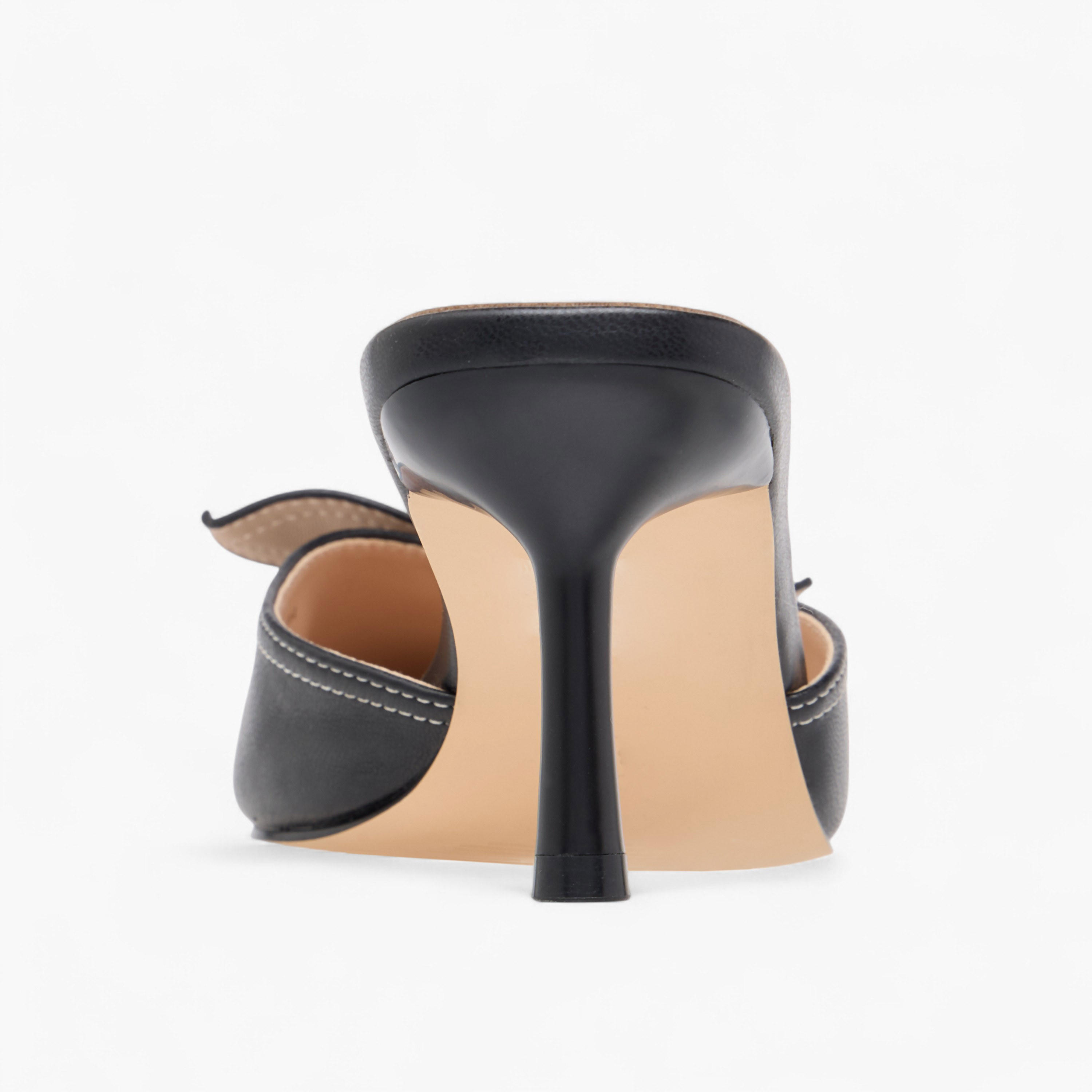 Flora Bella Bow Accent Slip-On Mules with Flared Heels-women-shoes-heels-image-5