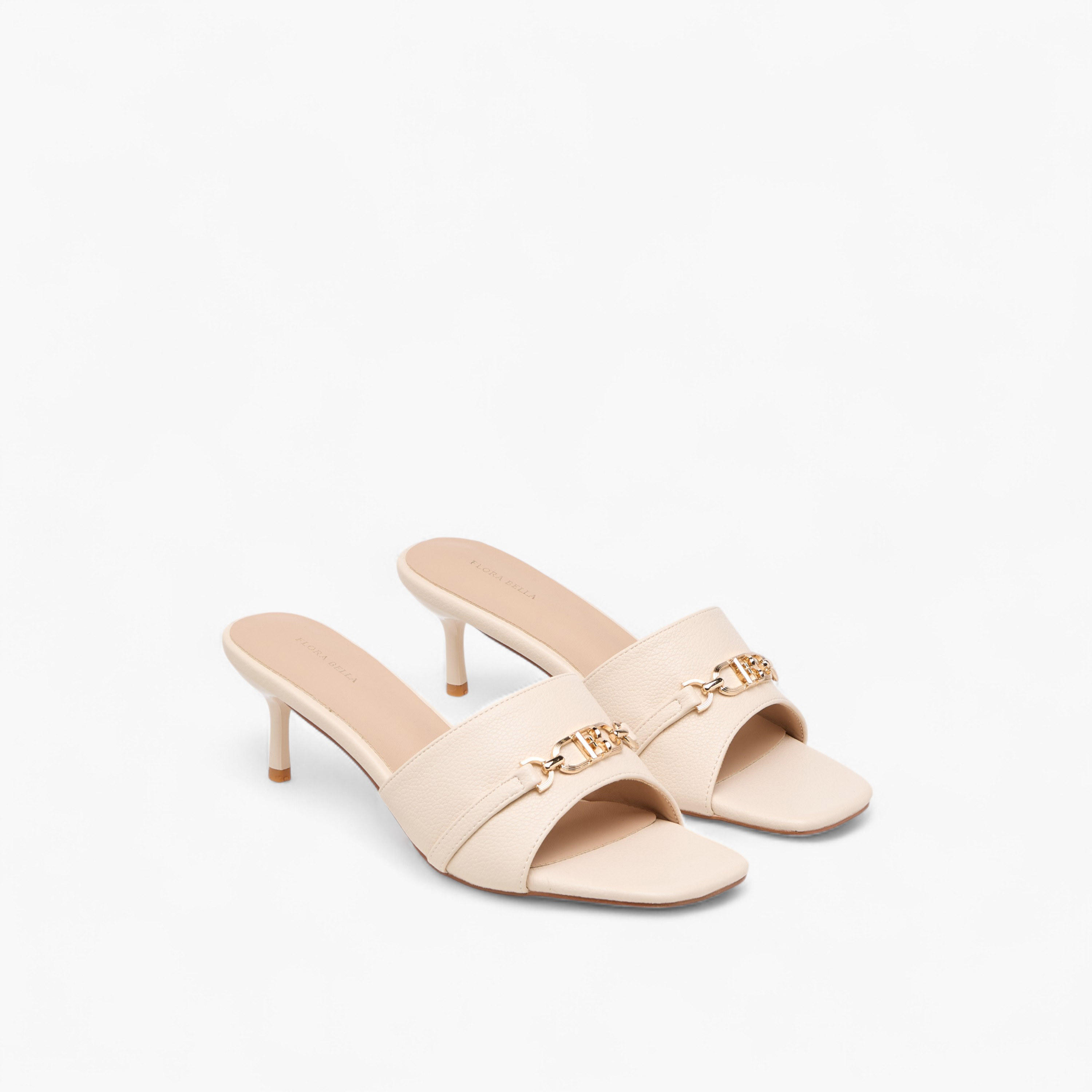 Flora Bella Metal Accent Slip-On Sandals with Stiletto Heels-women-shoes-sandals-heeled-image-1
