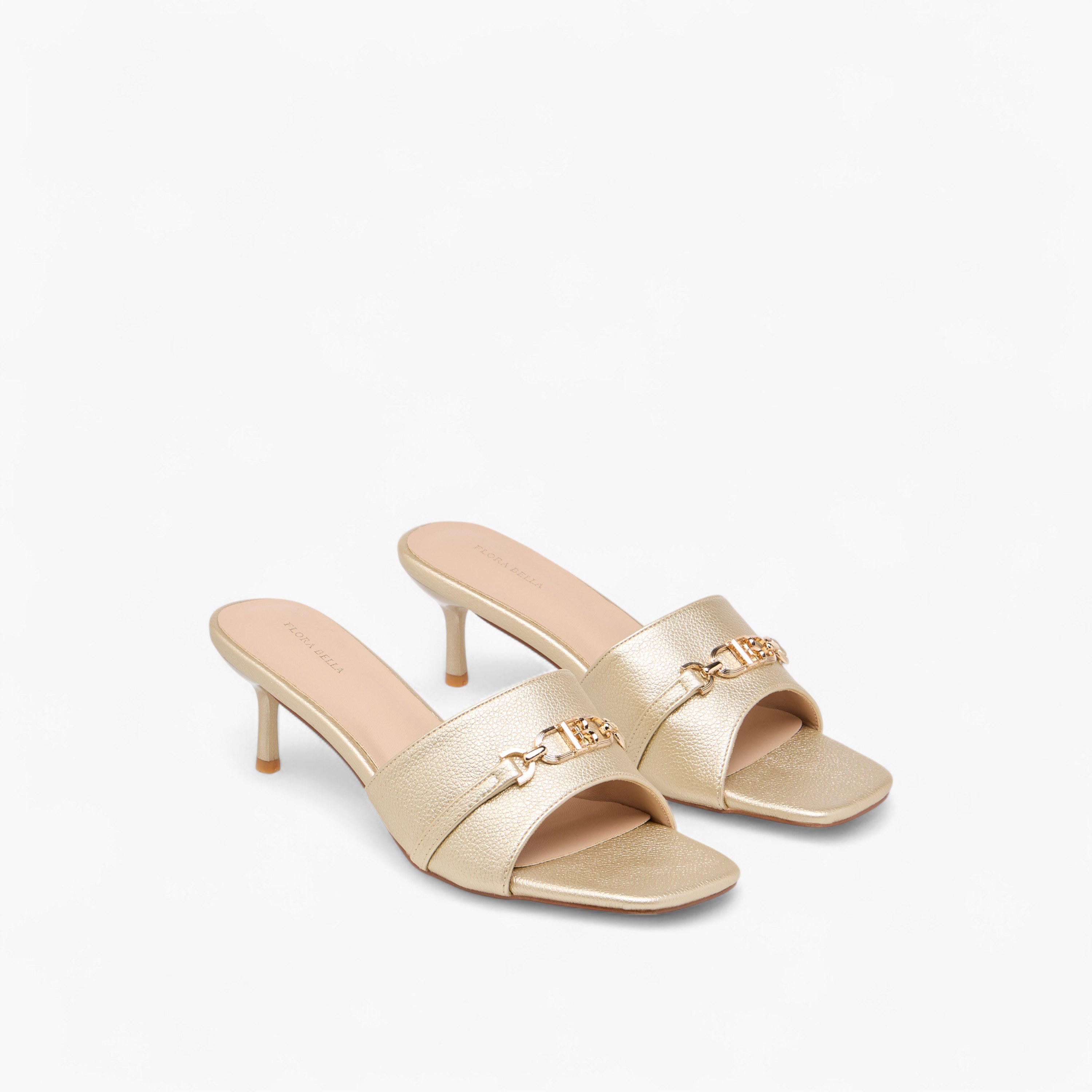 Flora Bella Metal Accent Slip-On Sandals with Stiletto Heels-women-shoes-sandals-heeled-image-1