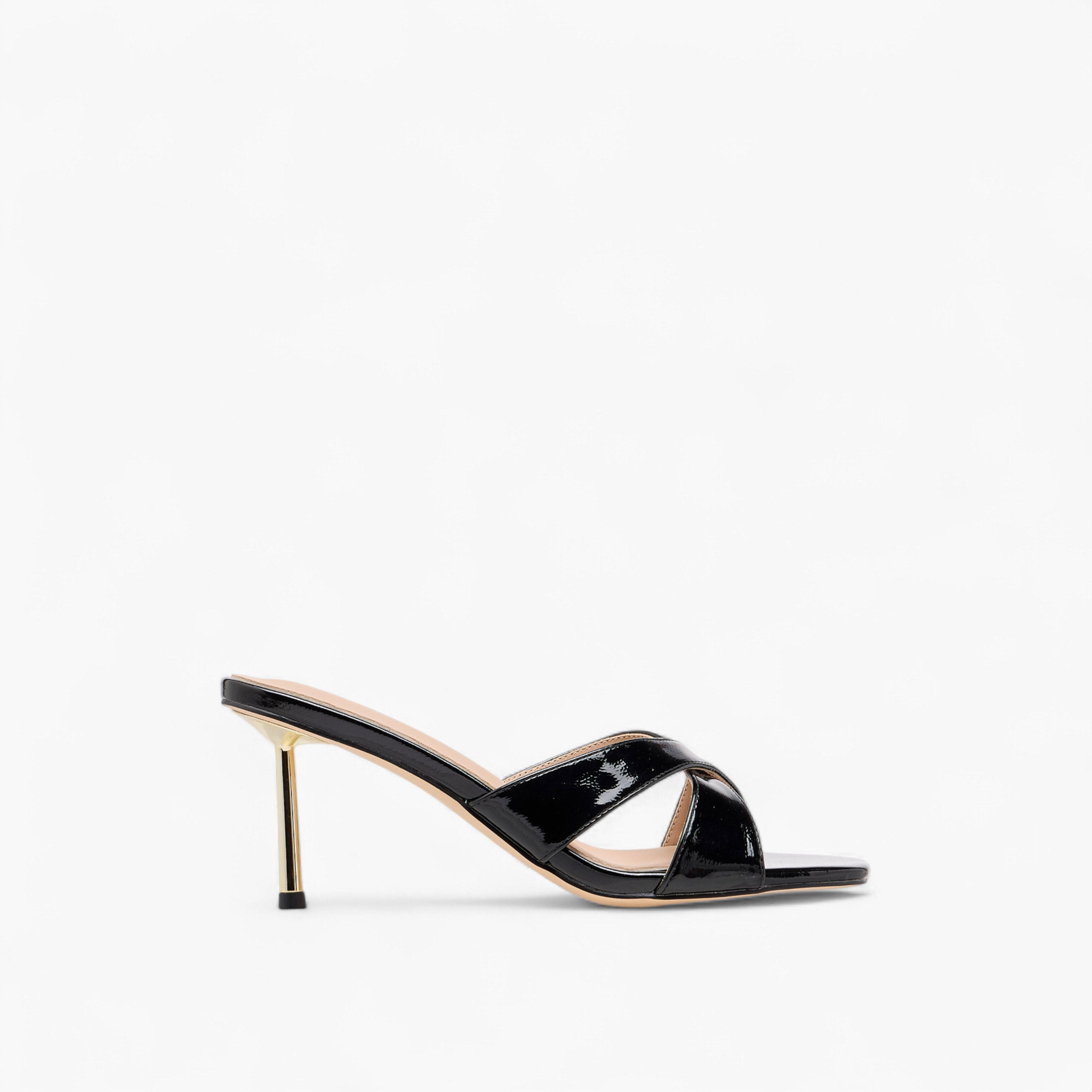 Flora Bella Solid Slip-On Cross Strap Sandals with Stiletto Heels-women-shoes-sandals-heeled-image-3