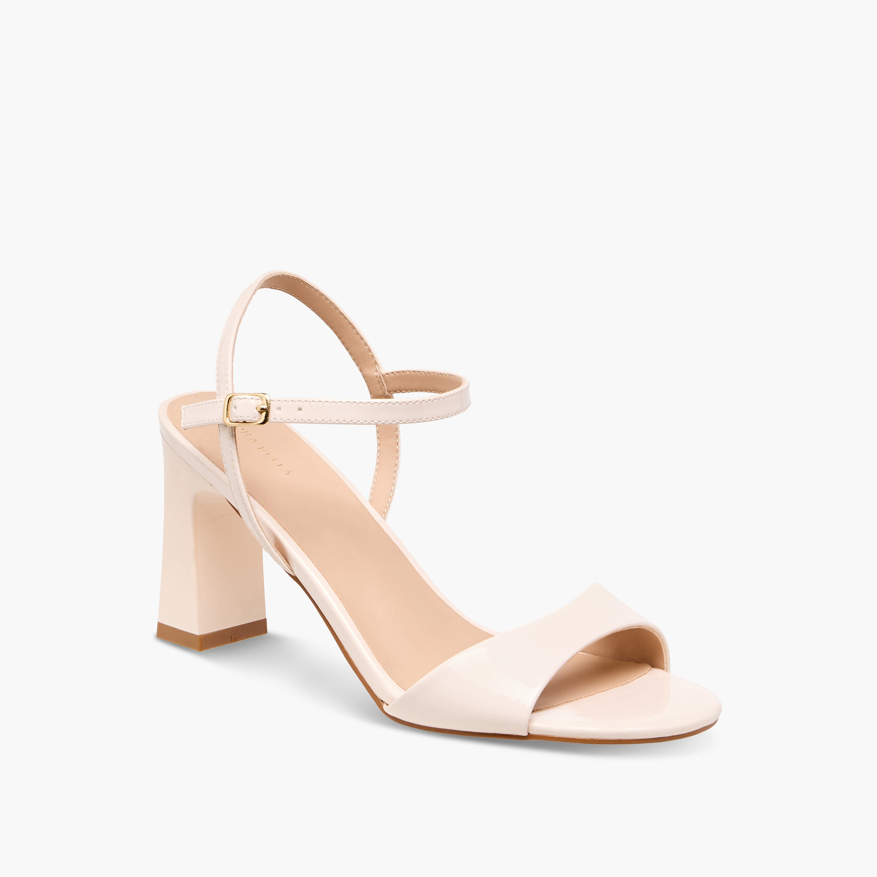 Flora Bella Solid Block Heel Sandals with Buckle Closure-women-shoes-sandals-heeled-image-2