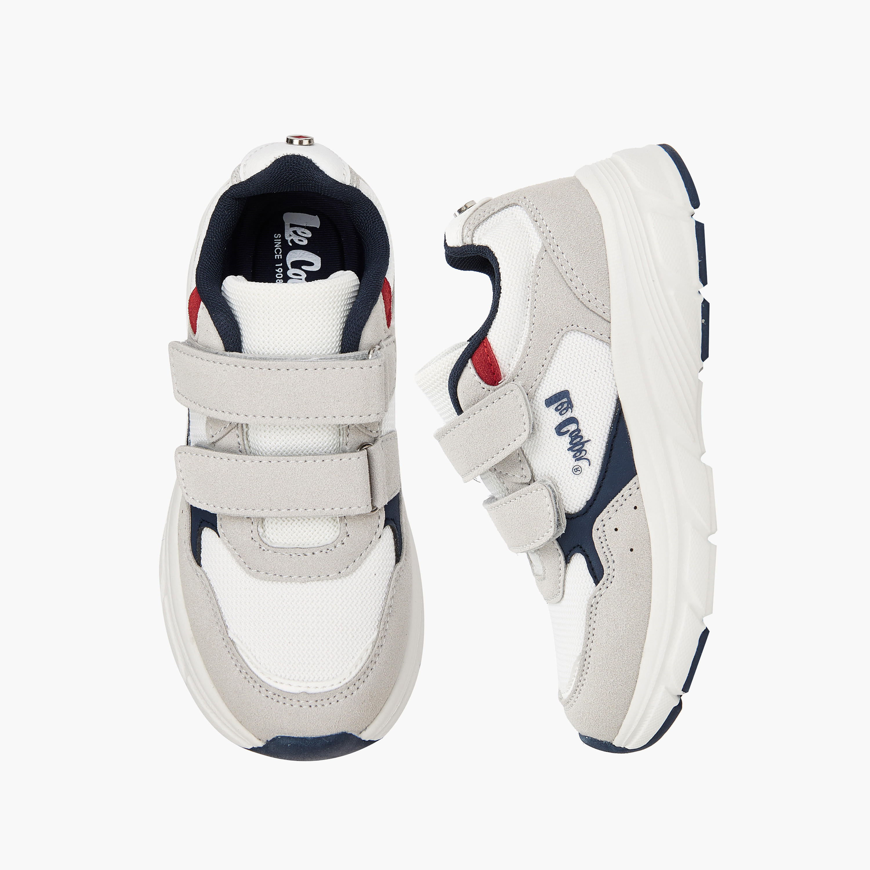 Lee Cooper Boys' Colourblock Sneakers with Hook and Loop Closure-boys-shoes-sneakers-image-1