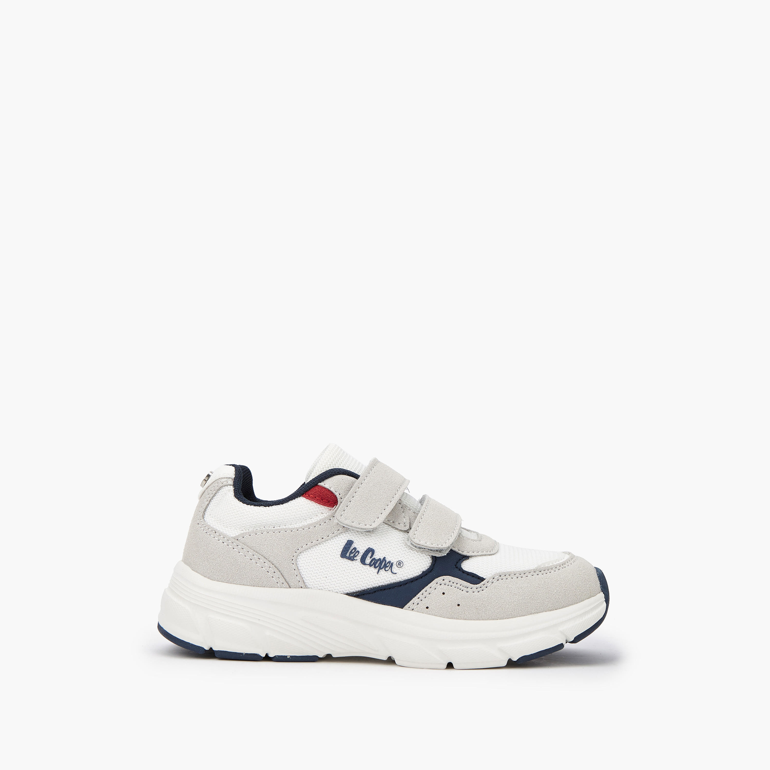 Lee Cooper Boys' Colourblock Sneakers with Hook and Loop Closure-boys-shoes-sneakers-image-2