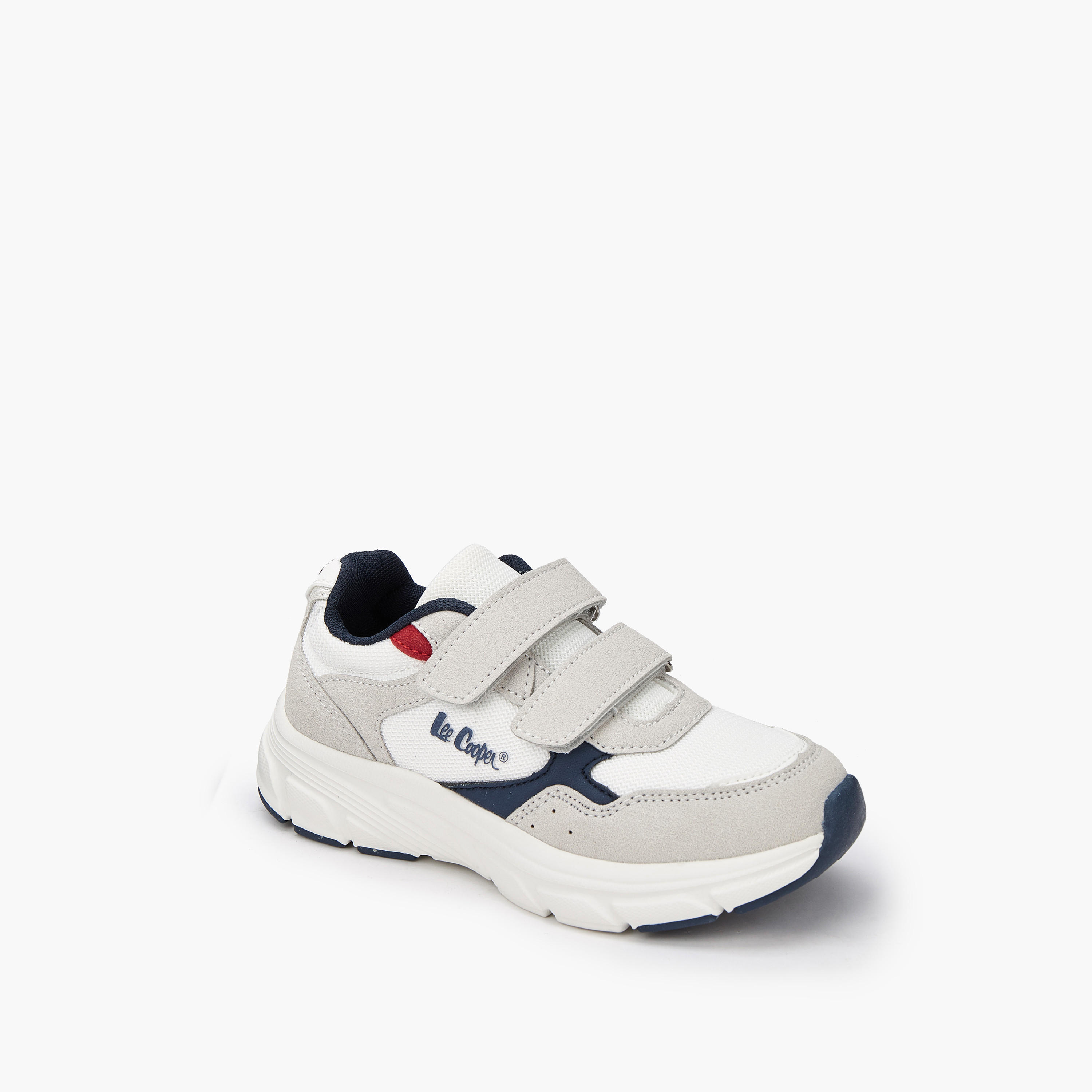 Lee Cooper Boys' Colourblock Sneakers with Hook and Loop Closure-boys-shoes-sneakers-image-3