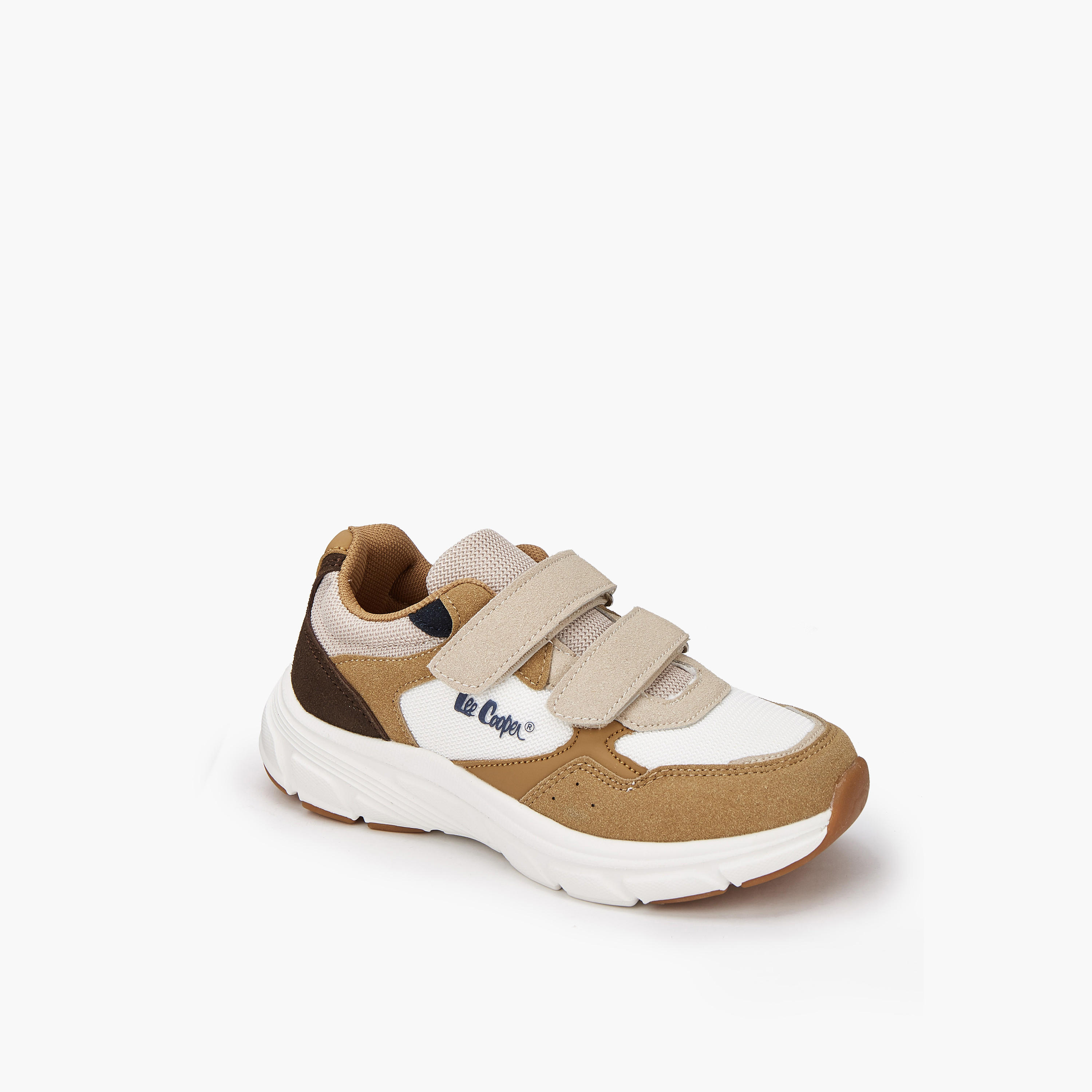 Lee Cooper Boys' Colourblock Sneakers with Hook and Loop Closure-boys-shoes-sneakers-image-3