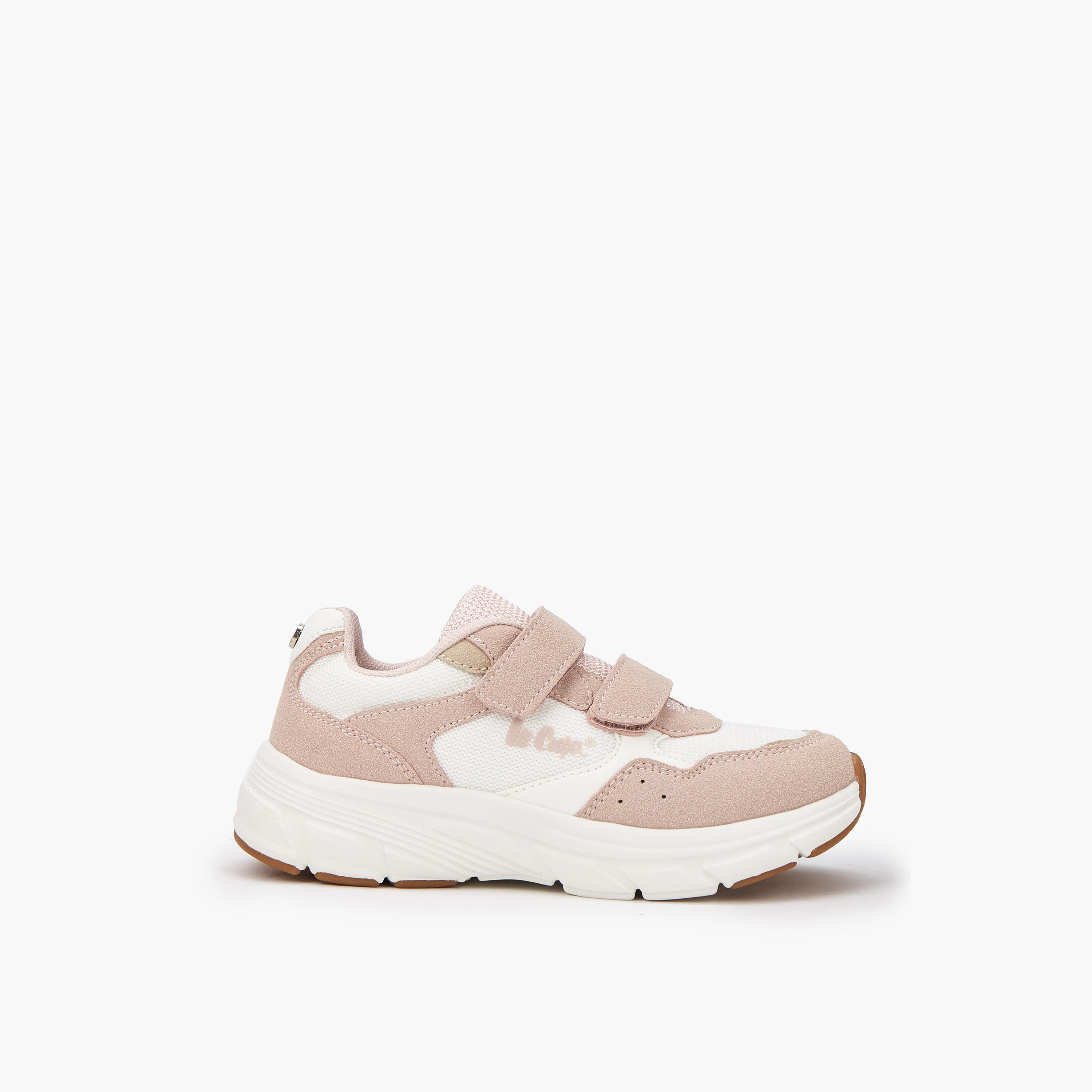 Lee Cooper Girls' Colourblock Sneakers with Hook and Loop Closure-girls-shoes-sneakers-image-2