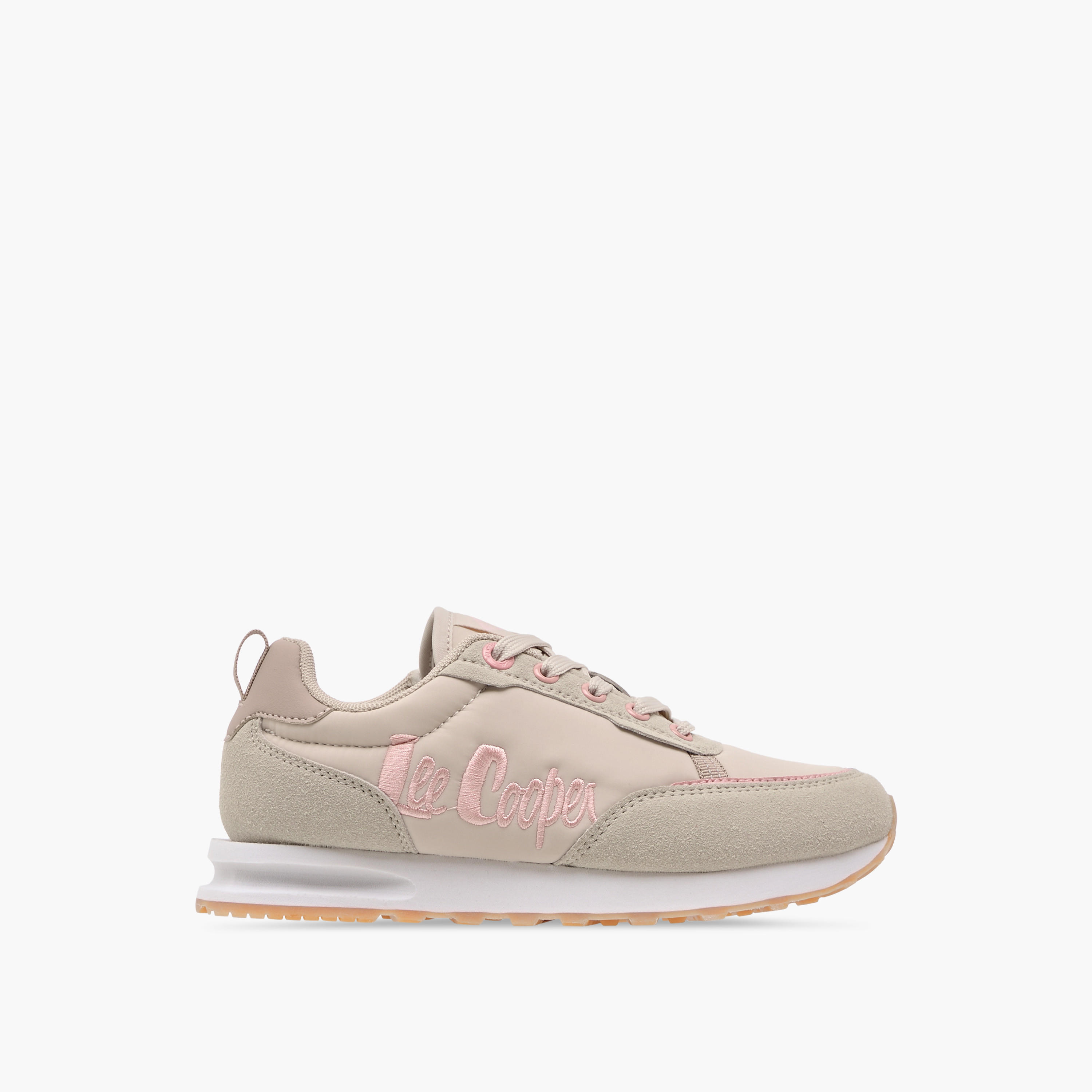 Lee Cooper Girls' Panelled Lace-Up Sneakers with Pull Tab-girls-shoes-sneakers-image-3