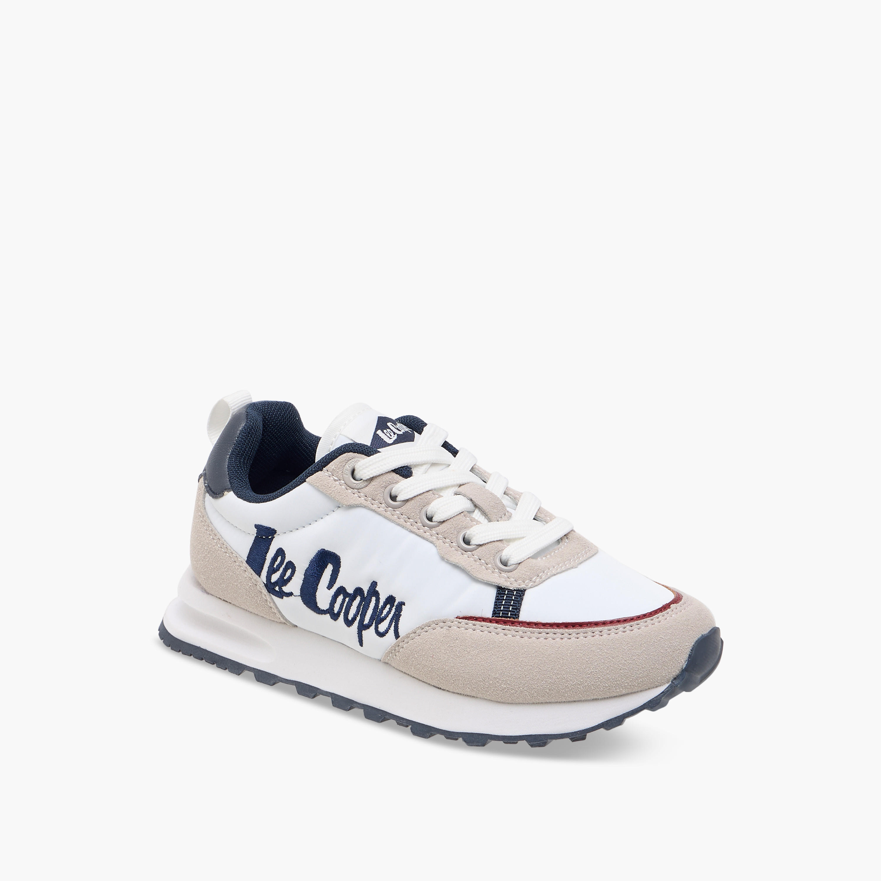 Lee Cooper Boys' Logo Embroidered Sneakers with Lace-Up Closure-boys-shoes-sneakers-image-2