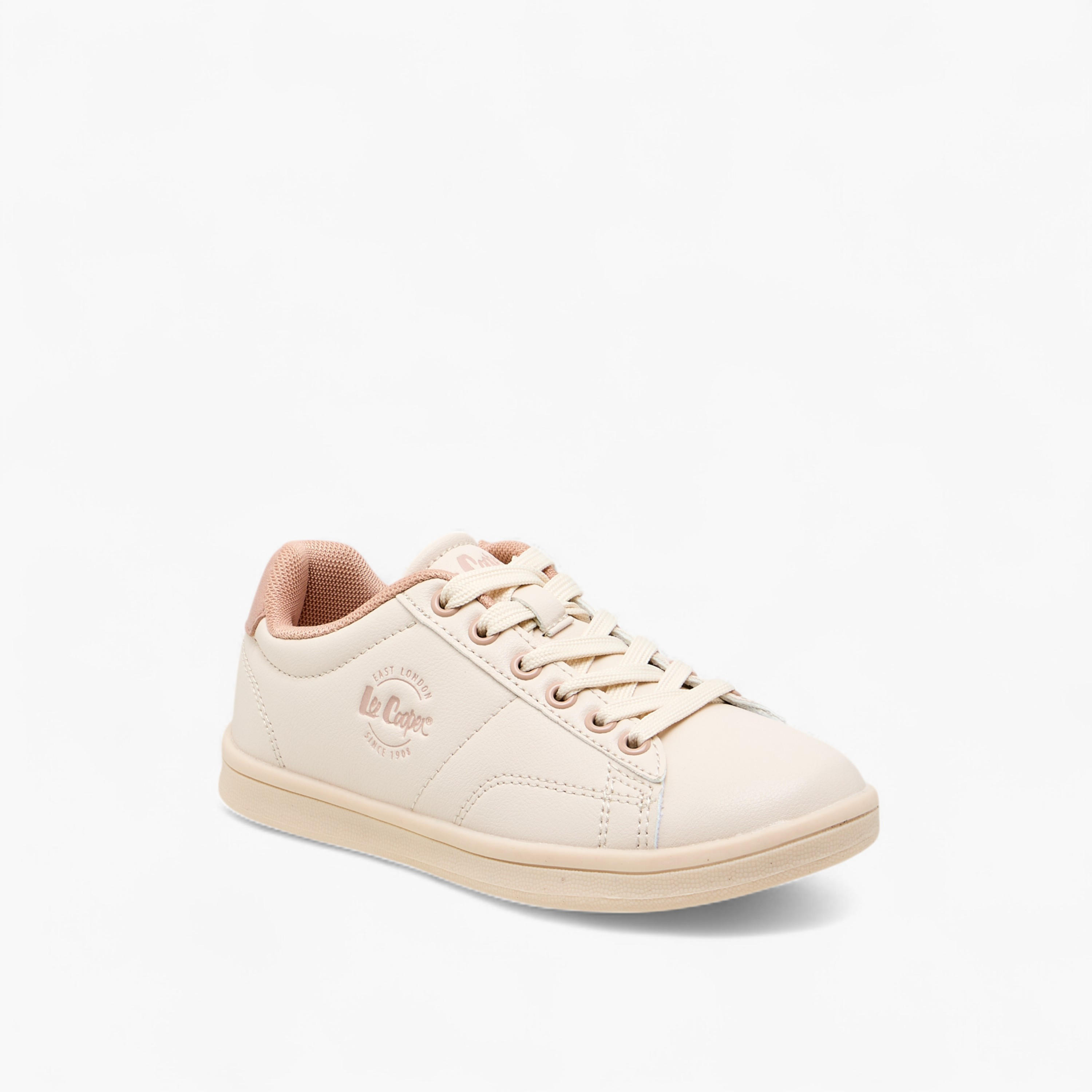 Lee Cooper Girl's Logo Detail Sneakers with Lace-Up Closure-girls-shoes-sneakers-image-2