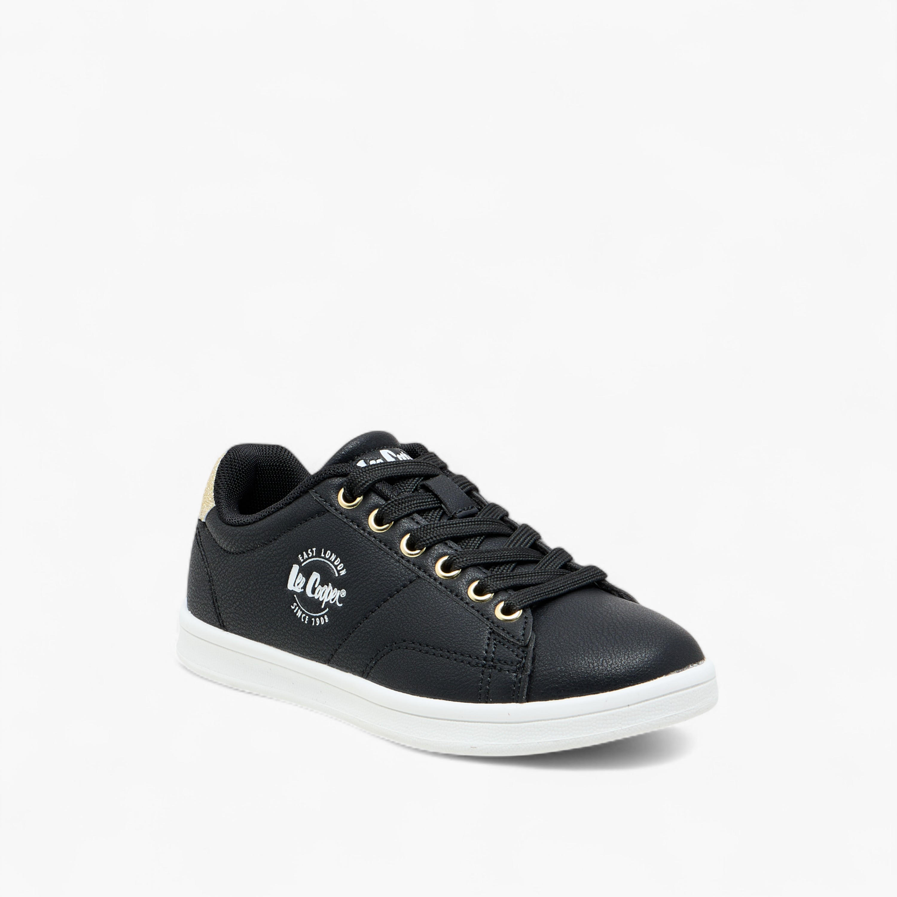 Lee Cooper Girl's Logo Detail Sneakers with Lace-Up Closure-girls-shoes-sneakers-image-2