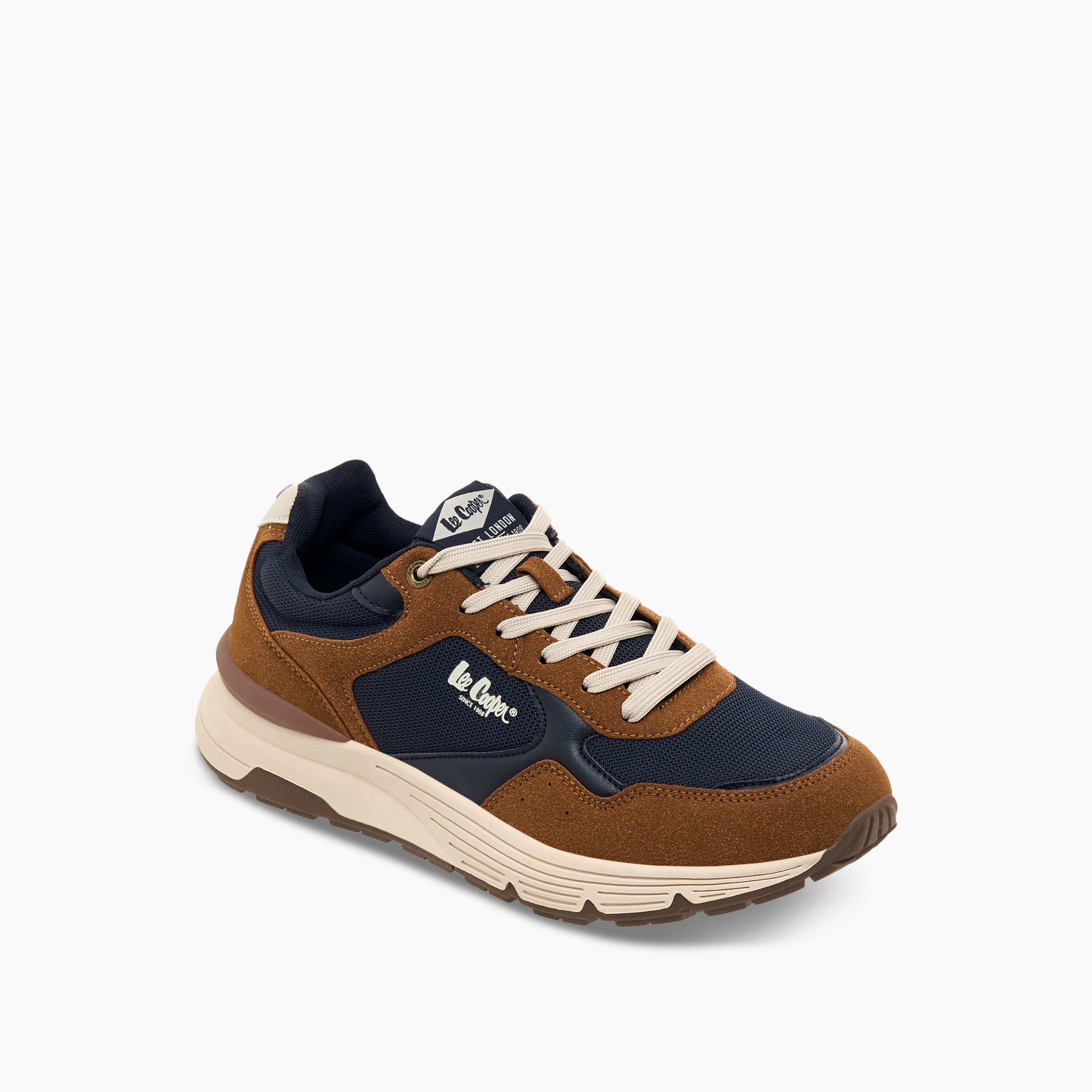 Lee Cooper Men Panelled Lace-Up Sneakers-men-shoes-sneakers-image-2
