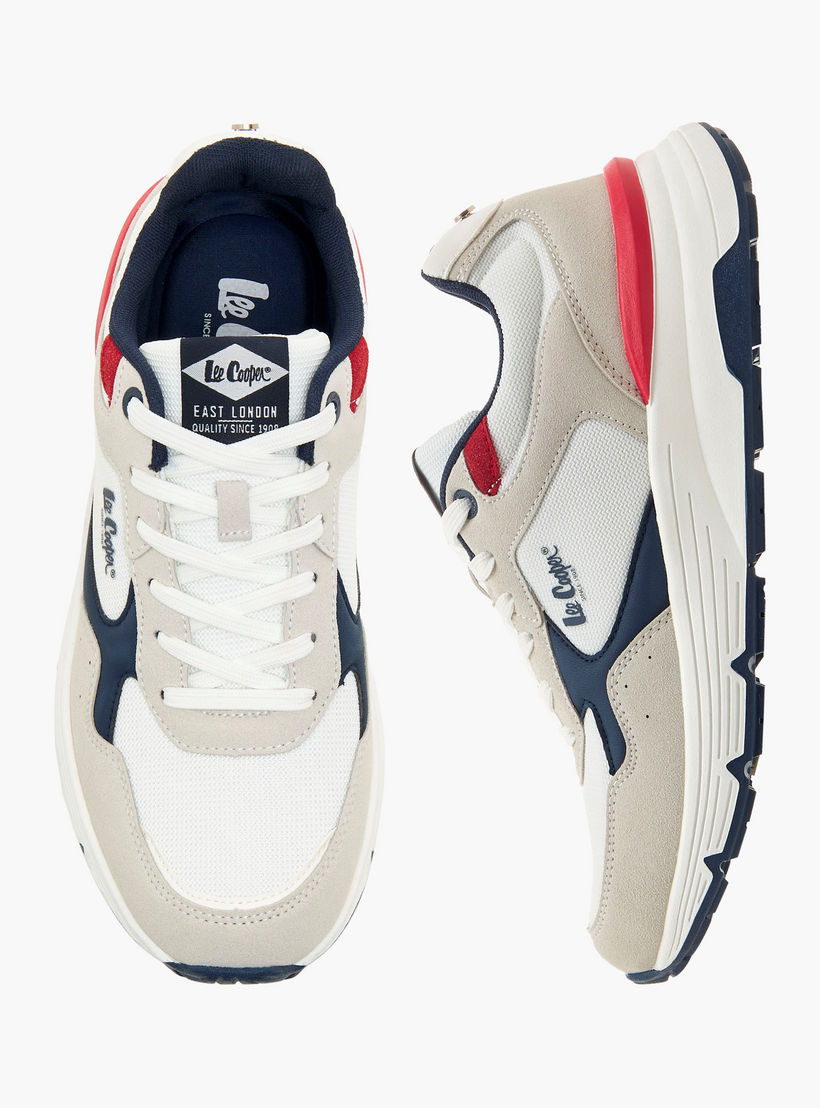 Lee Cooper Men Panelled Lace-Up Sneakers-men-shoes-sneakers-image-1
