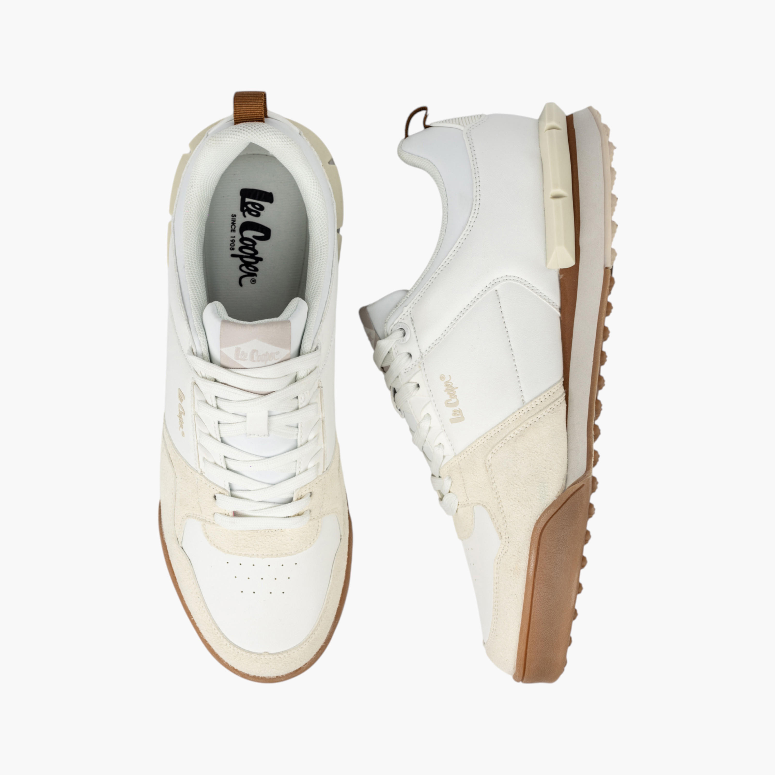 Lee Cooper Men's Panelled Sneakers with Lace-Up Closure-men-shoes-sneakers-image-1