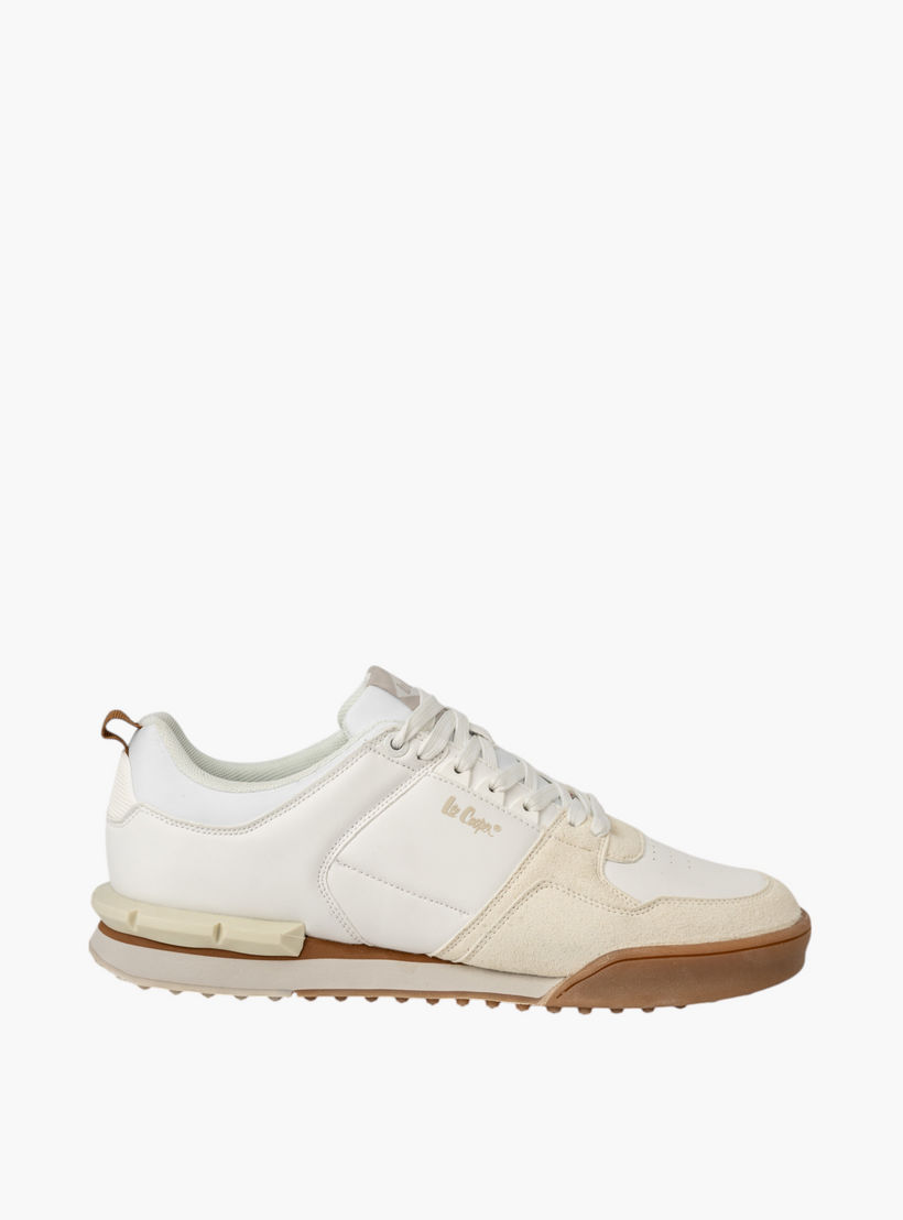 Lee Cooper Men's Panelled Sneakers with Lace-Up Closure-men-shoes-sneakers-image-3