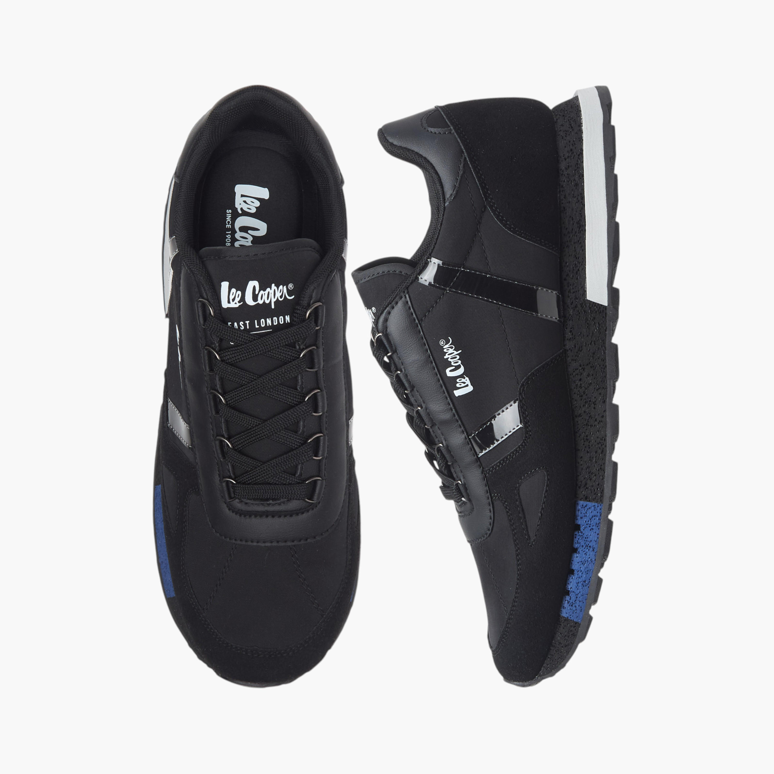 Lee Cooper Men's Panelled Lace-Up Sneakers-men-shoes-sneakers-image-1