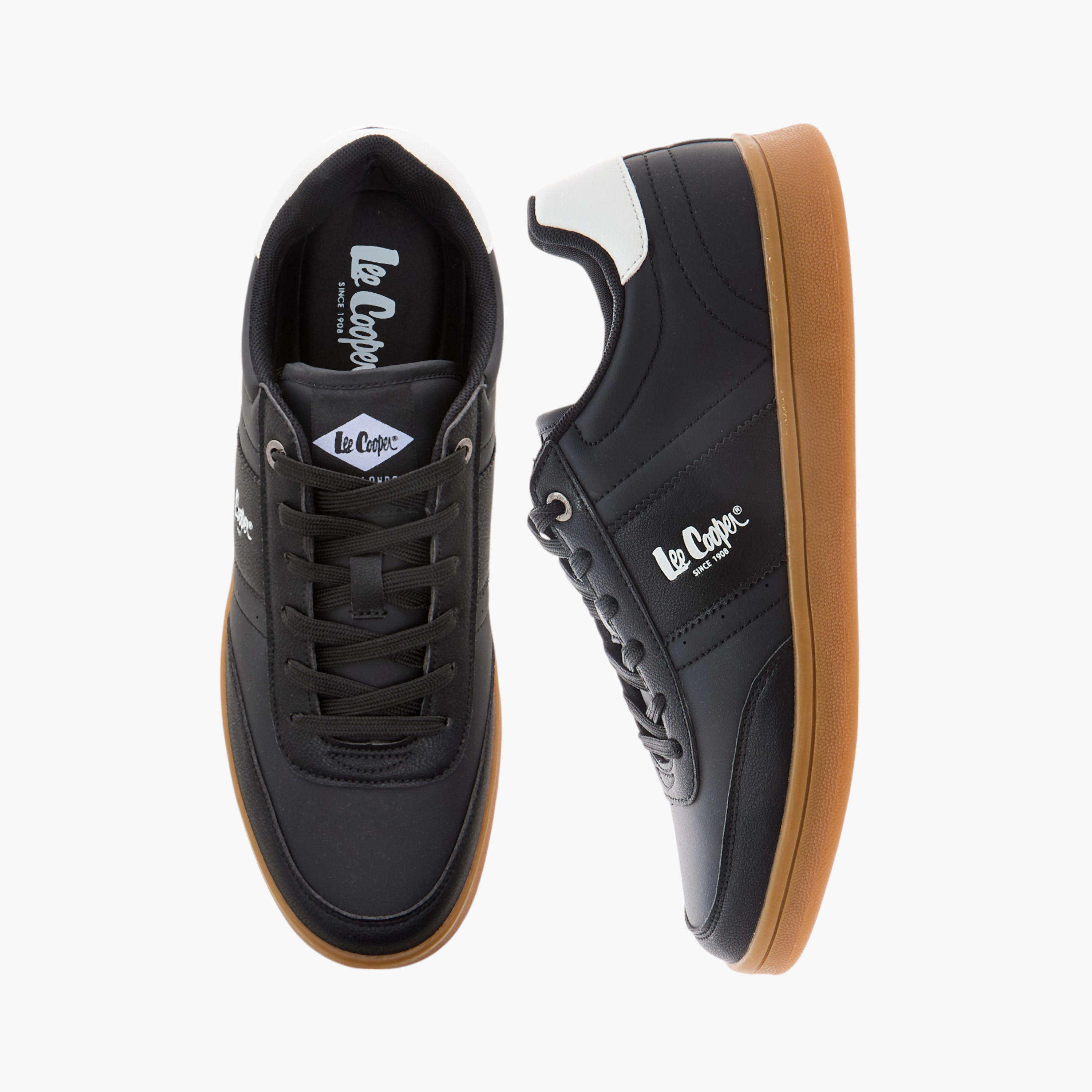 Lee Cooper Men's Logo Detail Lace-Up Sneakers-men-shoes-sneakers-image-1