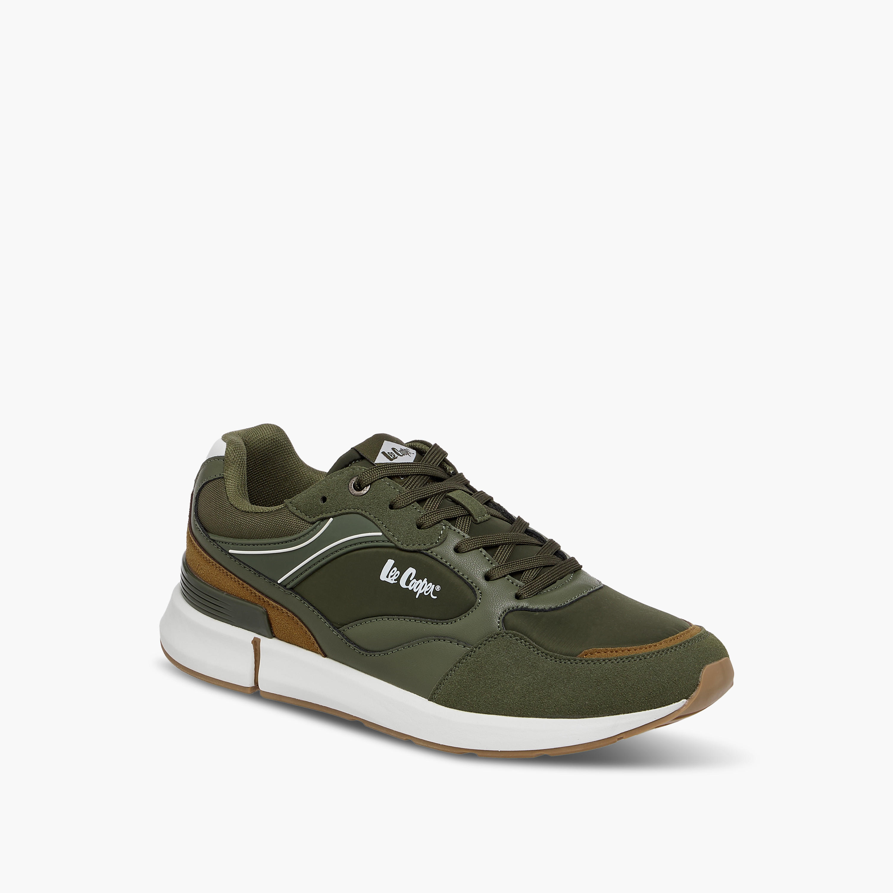 Lee Cooper Men's Panelled Lace-Up Sneakers-men-shoes-sneakers-image-3